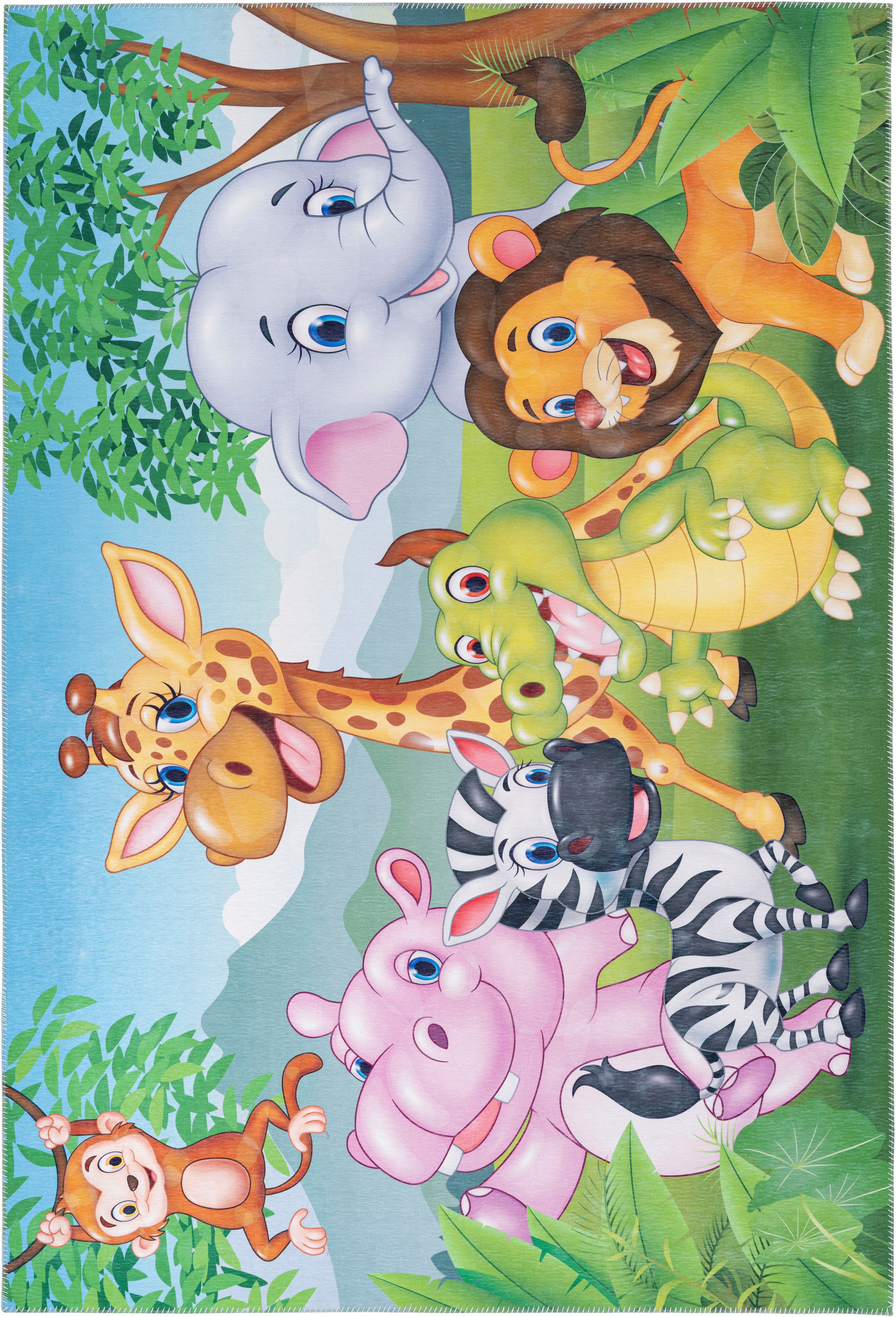 Obsession Kinderteppich My Torino Kids 239, rechteckig, Höhe: 5 mm, Spielteppich, Motiv Tiere, Kinderzimmer