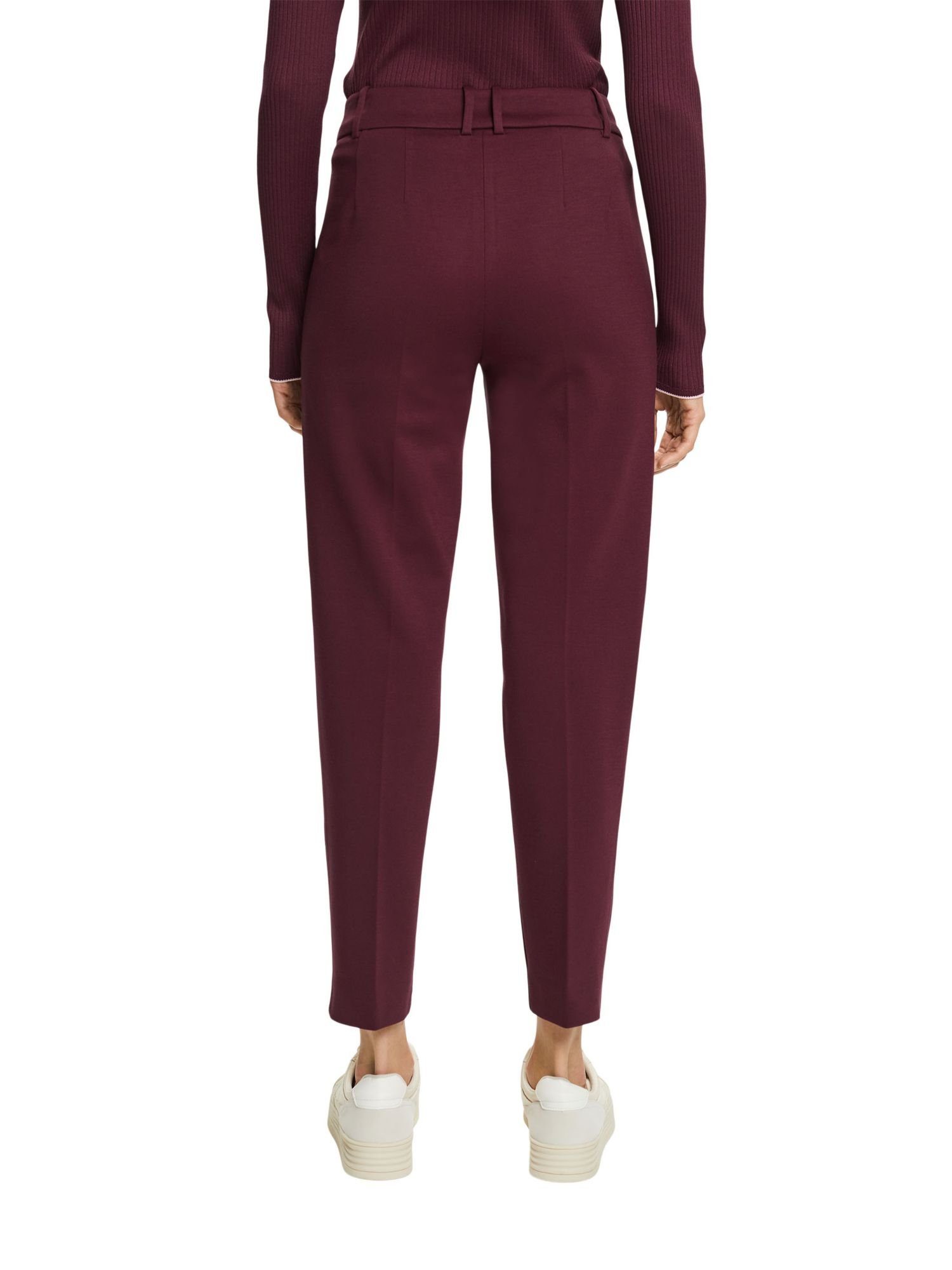 Esprit AUBERGINE Mix Pants PUNTO Tapered Match Stretch-Hose & Collection SPORTY