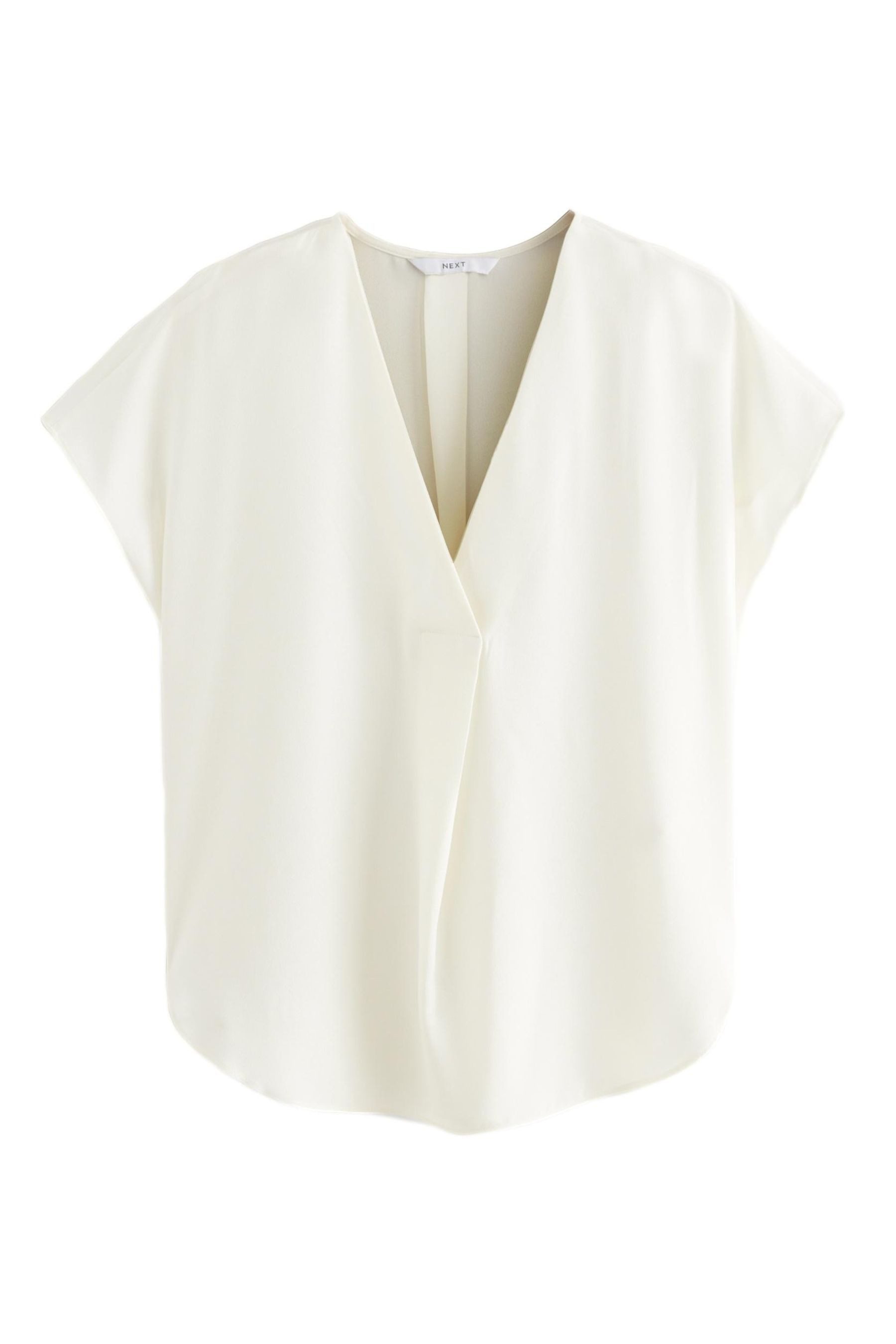 Next Kurzarmbluse Relaxed Fit Schlupfbluse mit V-Ausschnitt (1-tlg) günstig online kaufen