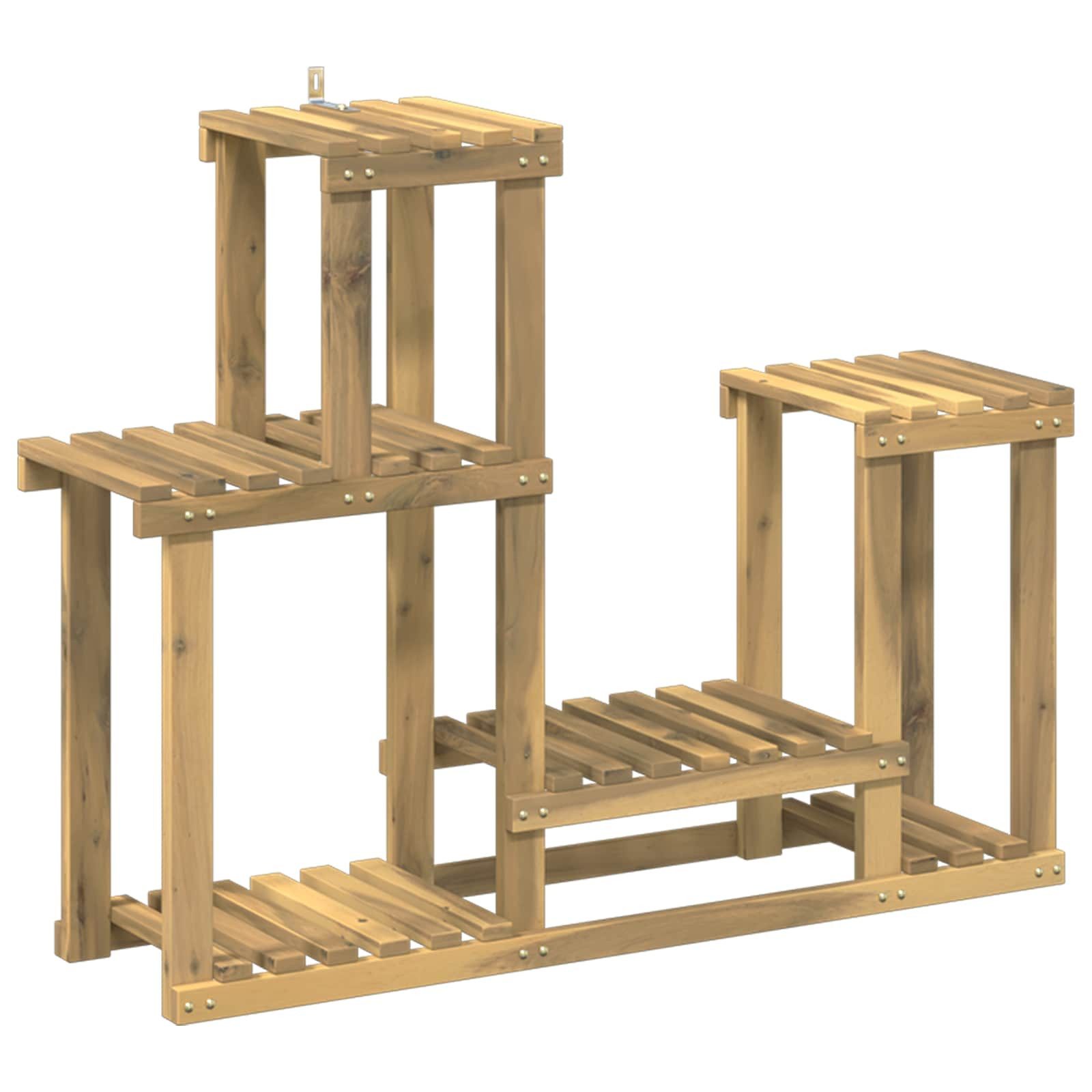 vidaXL Blumenständer Pflanzenständer Weiß 90 x 25 x 73 cm Massivholz (1 St)