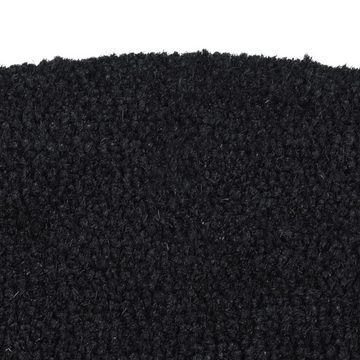 Fußmatte Fußmatte Schwarz Halbrund 50x80 cm Kokosfaser Getuftet, vidaXL, Andere