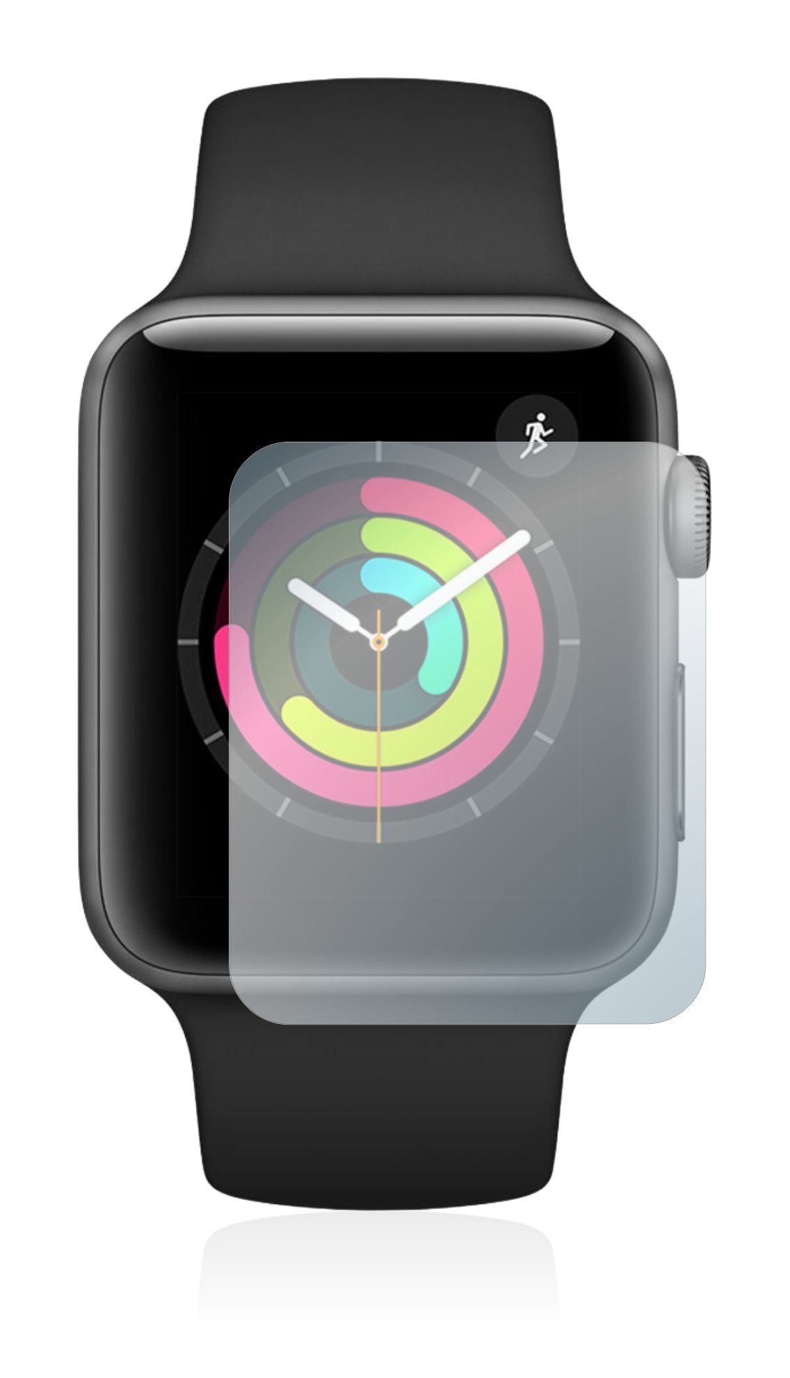 upscreen Schutzfolie für Apple Watch Series 3 (42 mm), Displayschutzfolie,  Folie matt entspiegelt Anti-Reflex