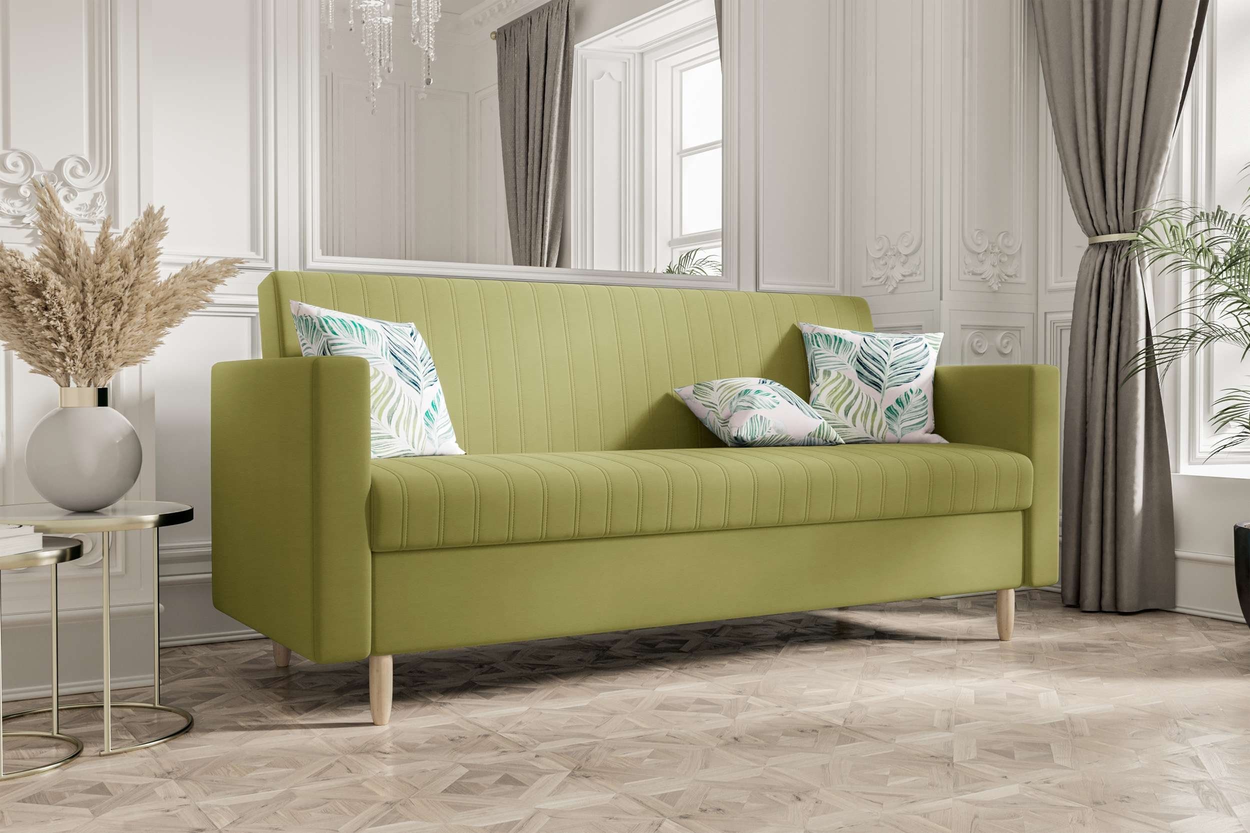 Stylefy 3-Sitzer Melisa, Sofa, Sitzkomfort, Schlafsofa, Design Bettkasten, Bettfunktion, mit mit Modern