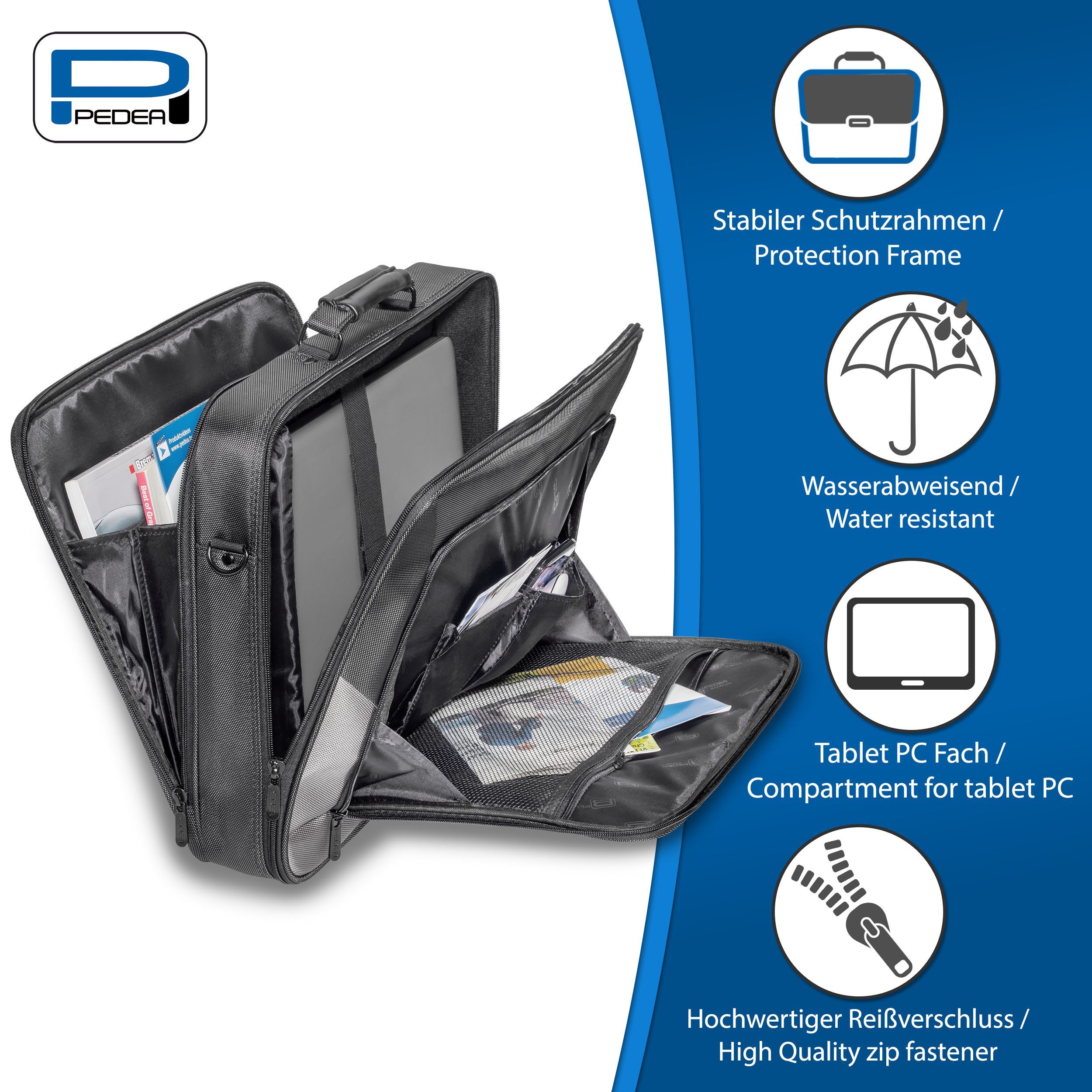 PEDEA Laptoptasche PREMIUM Notebooktasche mit stabilem Schutzrahmen (13,3 Z günstig online kaufen