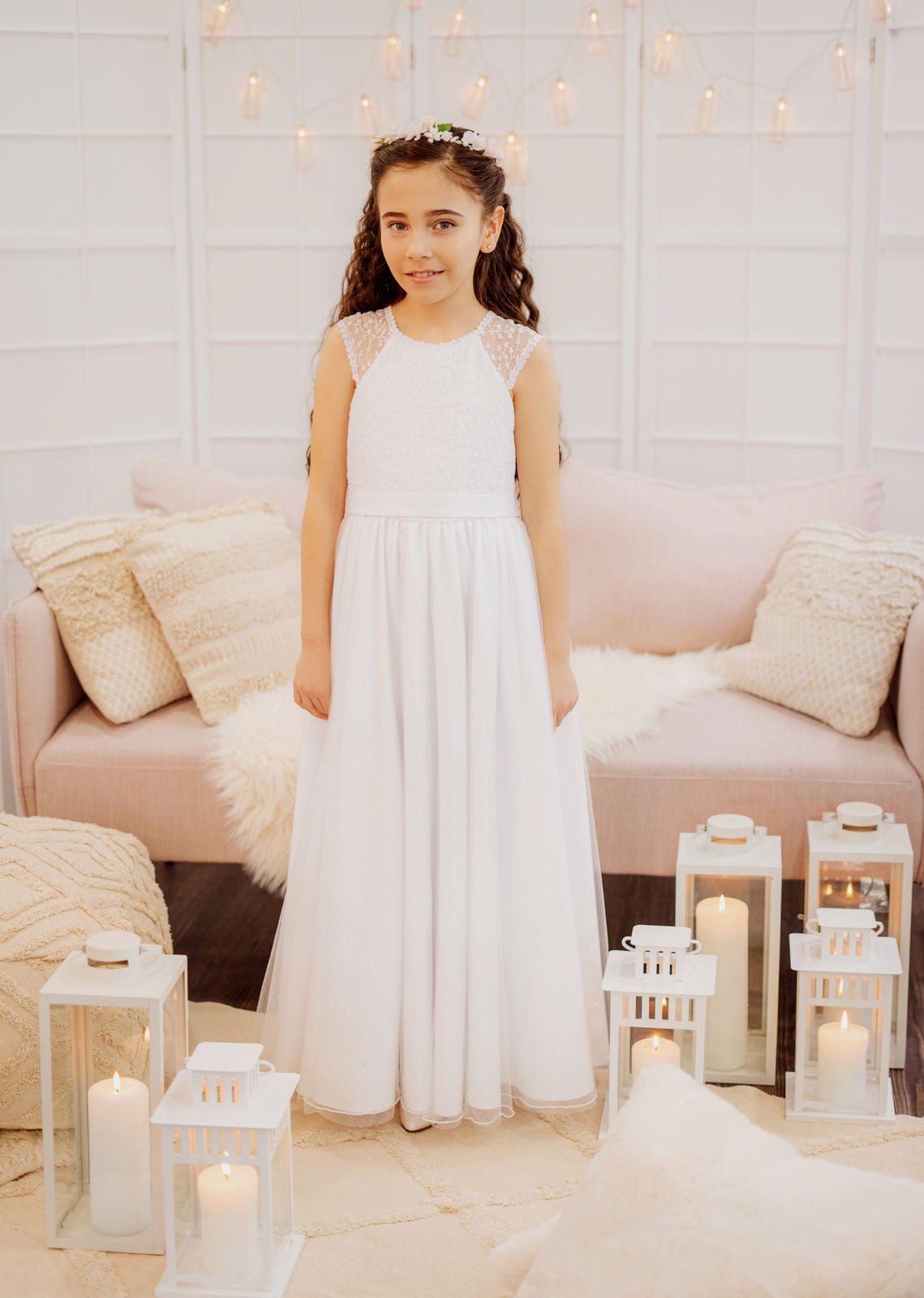 Pure White Spitzenkleid Kommunionkleid PURE WHITE 25042 Weiß