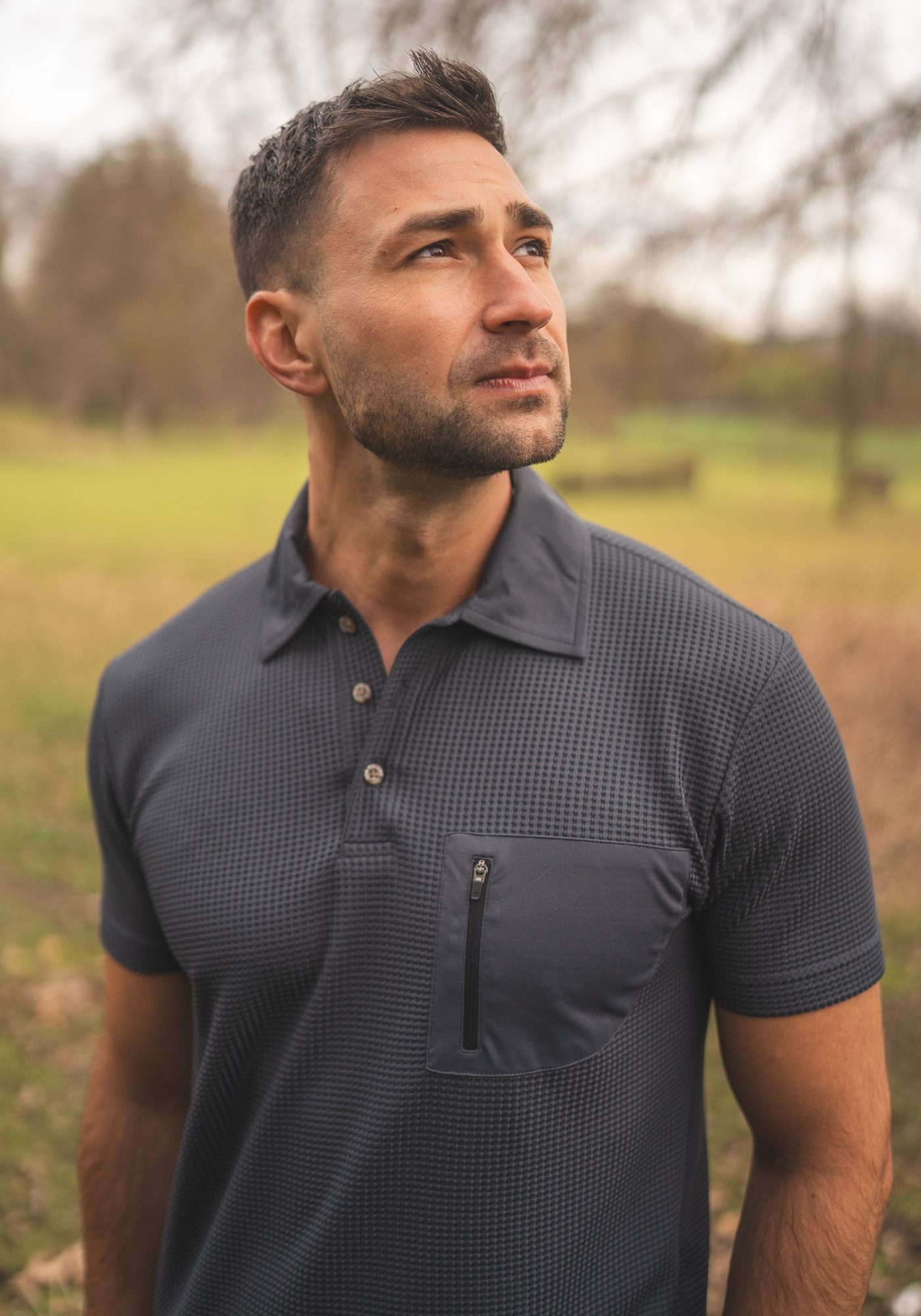 Tom Collins Poloshirt Sefos Herren Funktionspoloshirt mit Liegekragen und Brusttasche