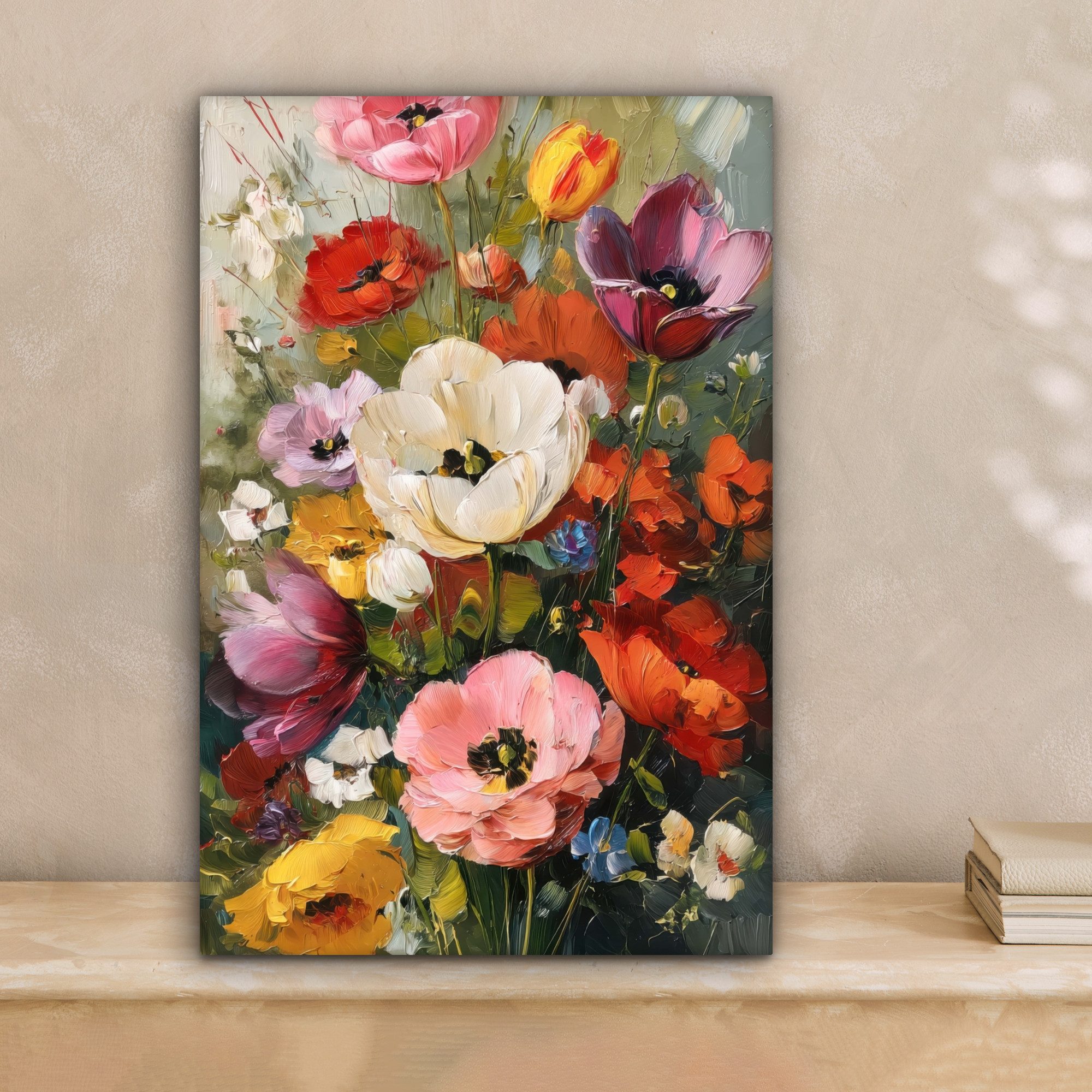 OneMillionCanvasses® Leinwandbild Heiteres Bouquet - Dynamisch - Dezente Fa günstig online kaufen
