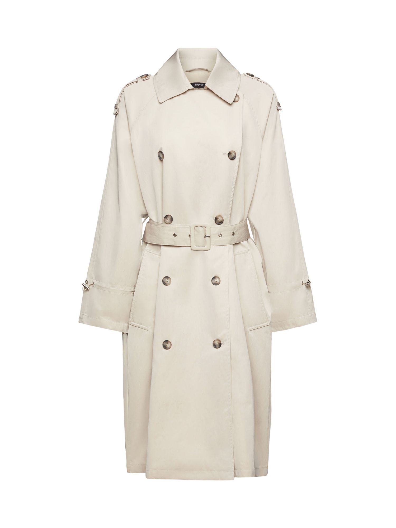 Esprit Collection Trenchcoat Doppelreihiger Trenchcoat mit Gürtel LIGHT TAUPE