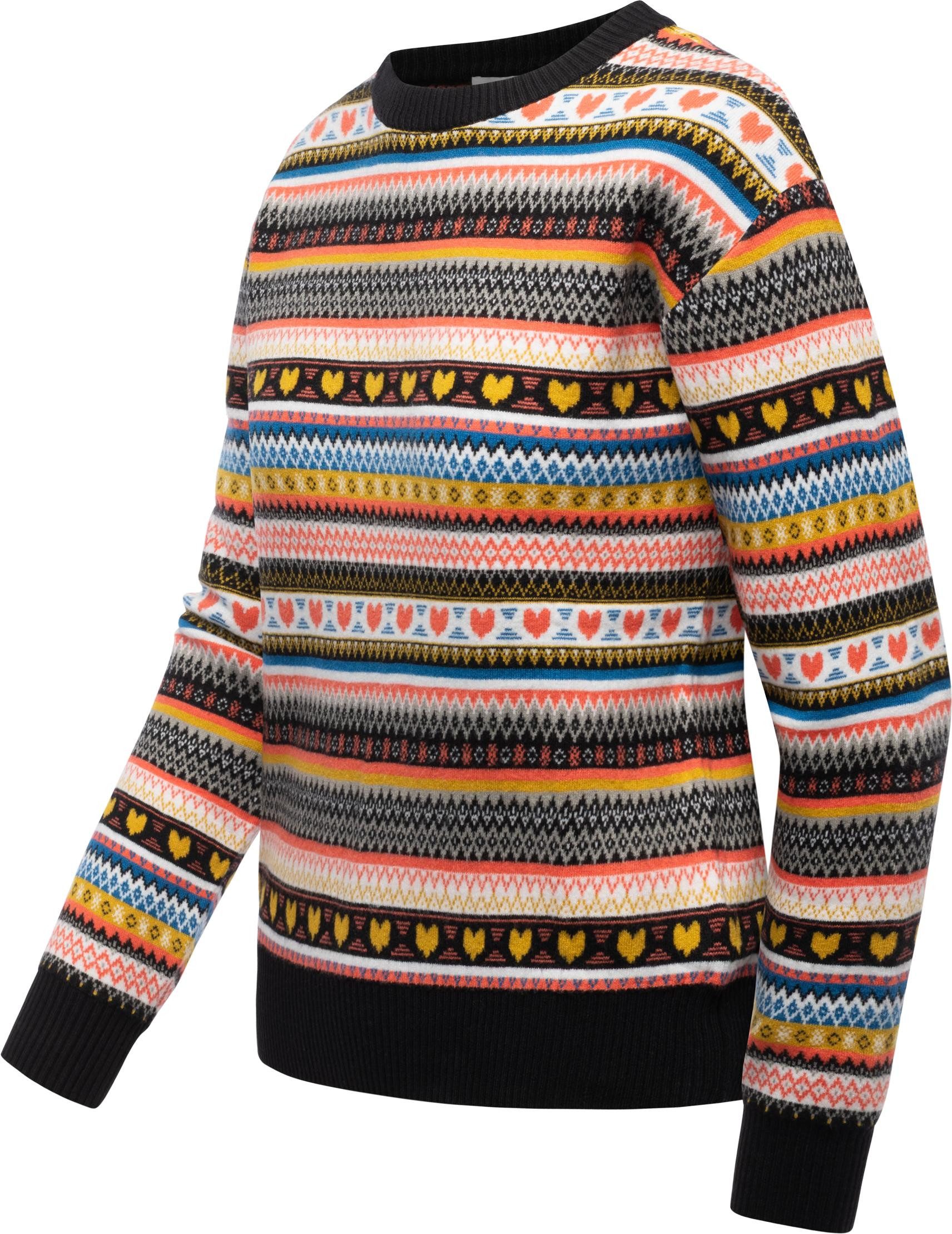 Ragwear Rundhalspullover Nordeena gemusterter Damen Strickpullover günstig online kaufen