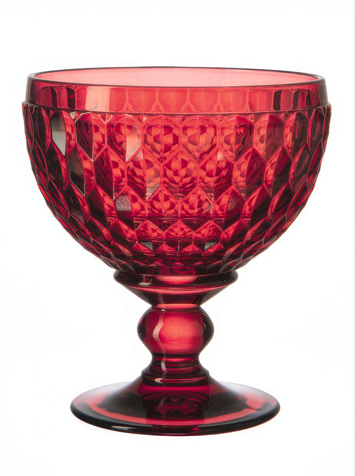 Villeroy & Boch Dessertschale Boston Coloured, Kristallglas, Spülmaschinengeeignet, Rot, Boston, H: 12.5cm
