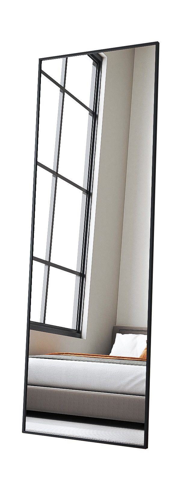 KreaGo Ganzkörperspiegel Schwarz Bodenspiegel groß 150x50 günstig online kaufen