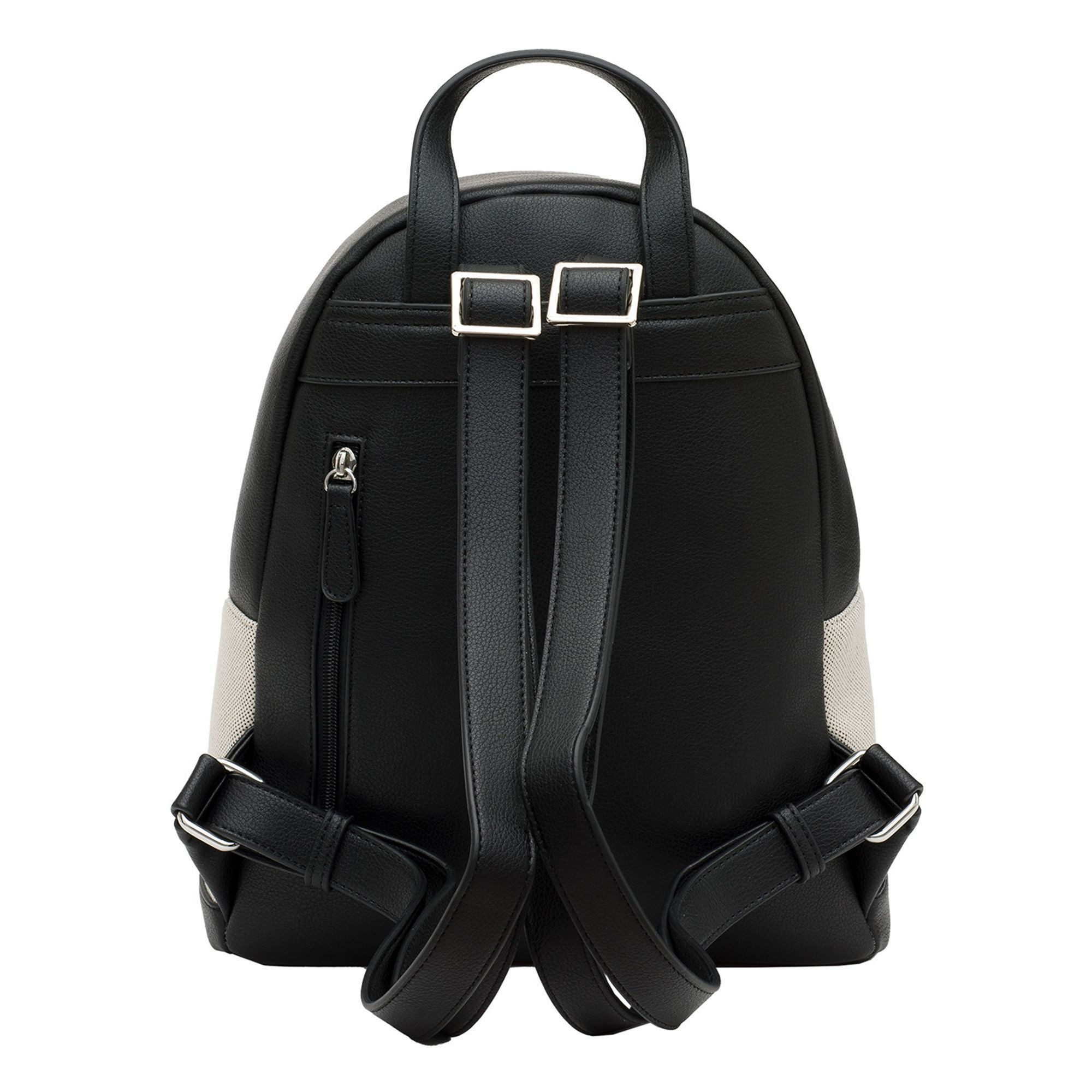 L. CREDI Cityrucksack Paola, Kunstleder, Canvas