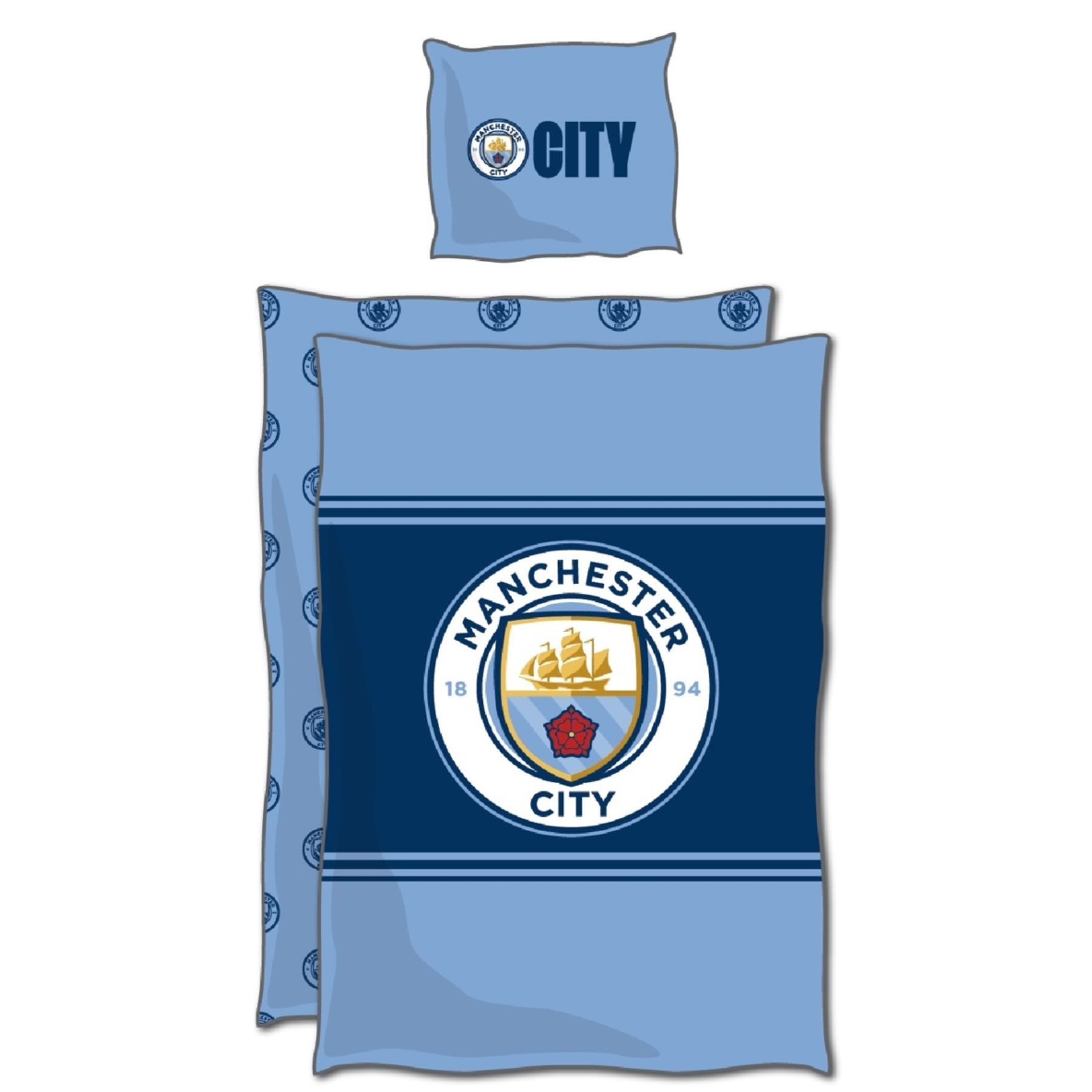 Manchester City Bettwäsche Baumwolle Bettwäsche Bettbezug 140x200 cm & Kiss günstig online kaufen