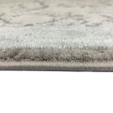 Teppich Teppich mit orientalischem Blumendesign glänzend in Creme, Teppich-Traum, rechteckig, Höhe: 12 mm