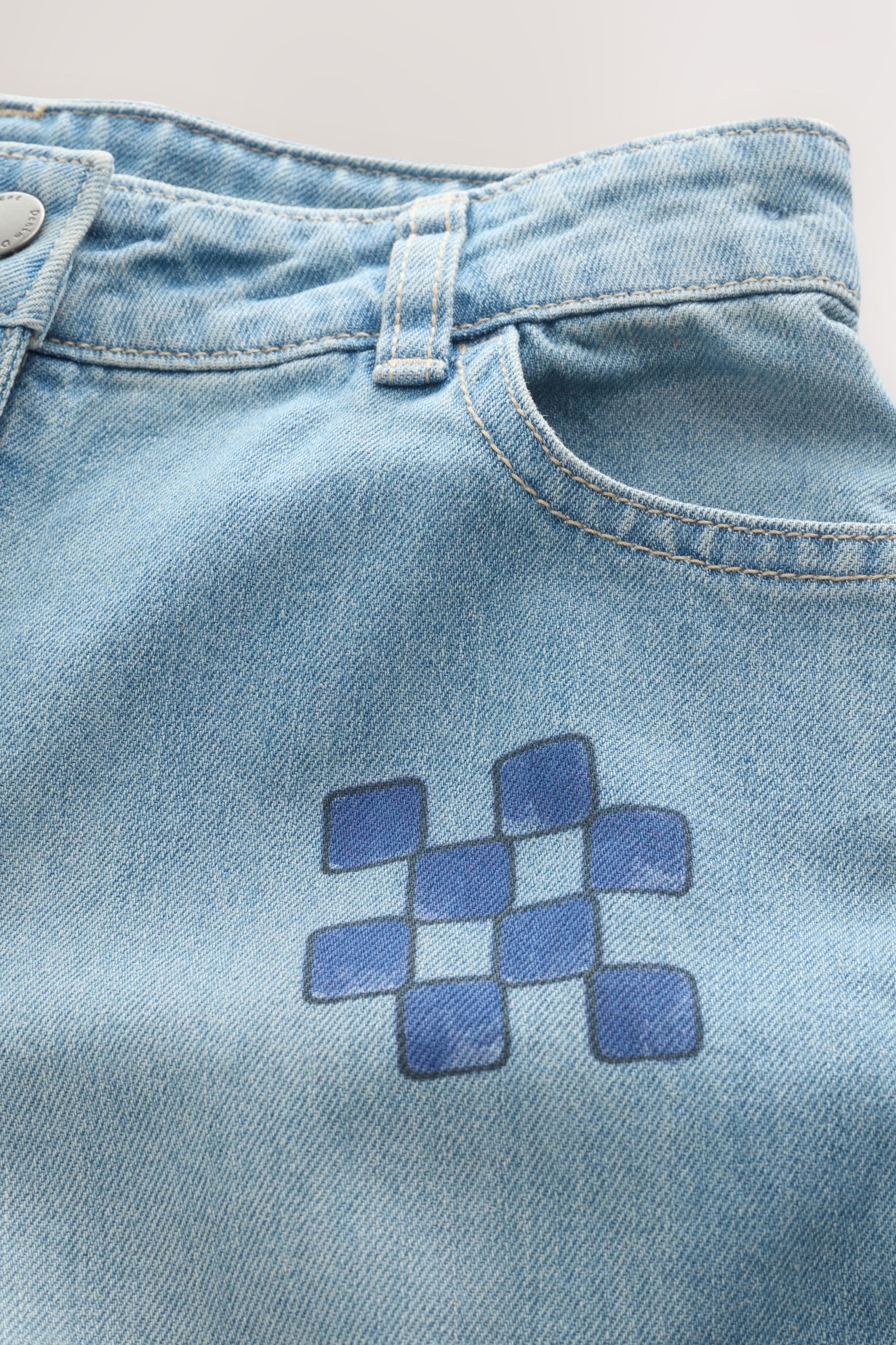 Next Gerade Jeans Jeans mit Doodle-Print (1-tlg)