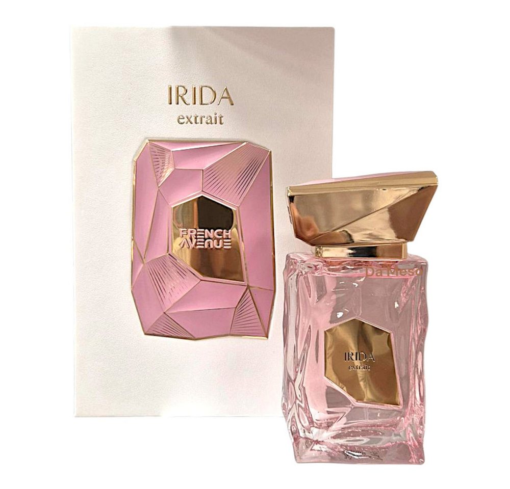 Fragrance World Duft-Set IRIDA Extrait de Parfum 100ml + Parfümzerstäuber (leer) Set