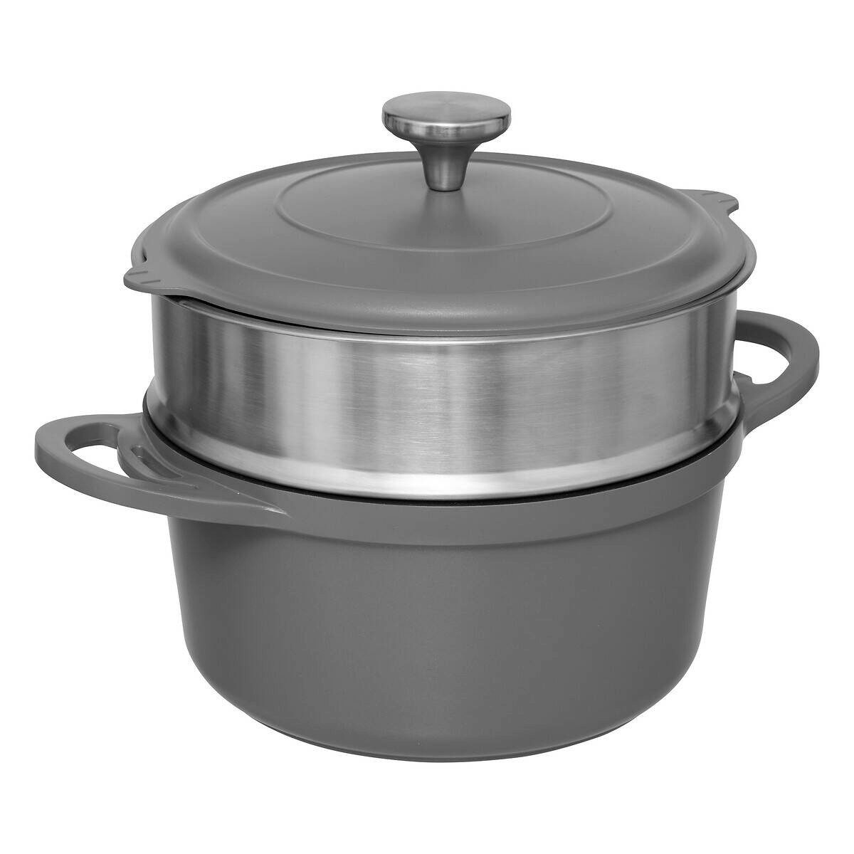 5five Simply Smart Kochtopf Dampfgarbehälter HEALTHY, Ø 24 cm, 4-teilig, Aluminium (einzeln)