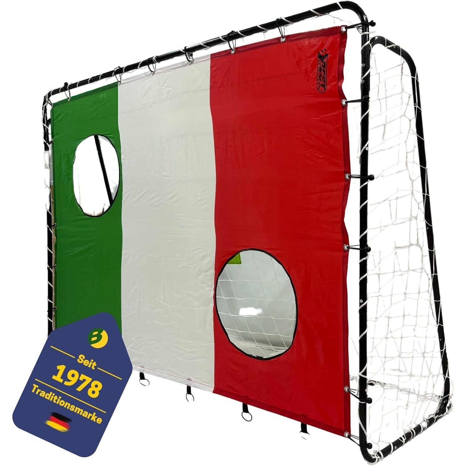 Fußballtor 11064 Torwand "Italien" mit 2 Schusslöchern 193 x 150 cm