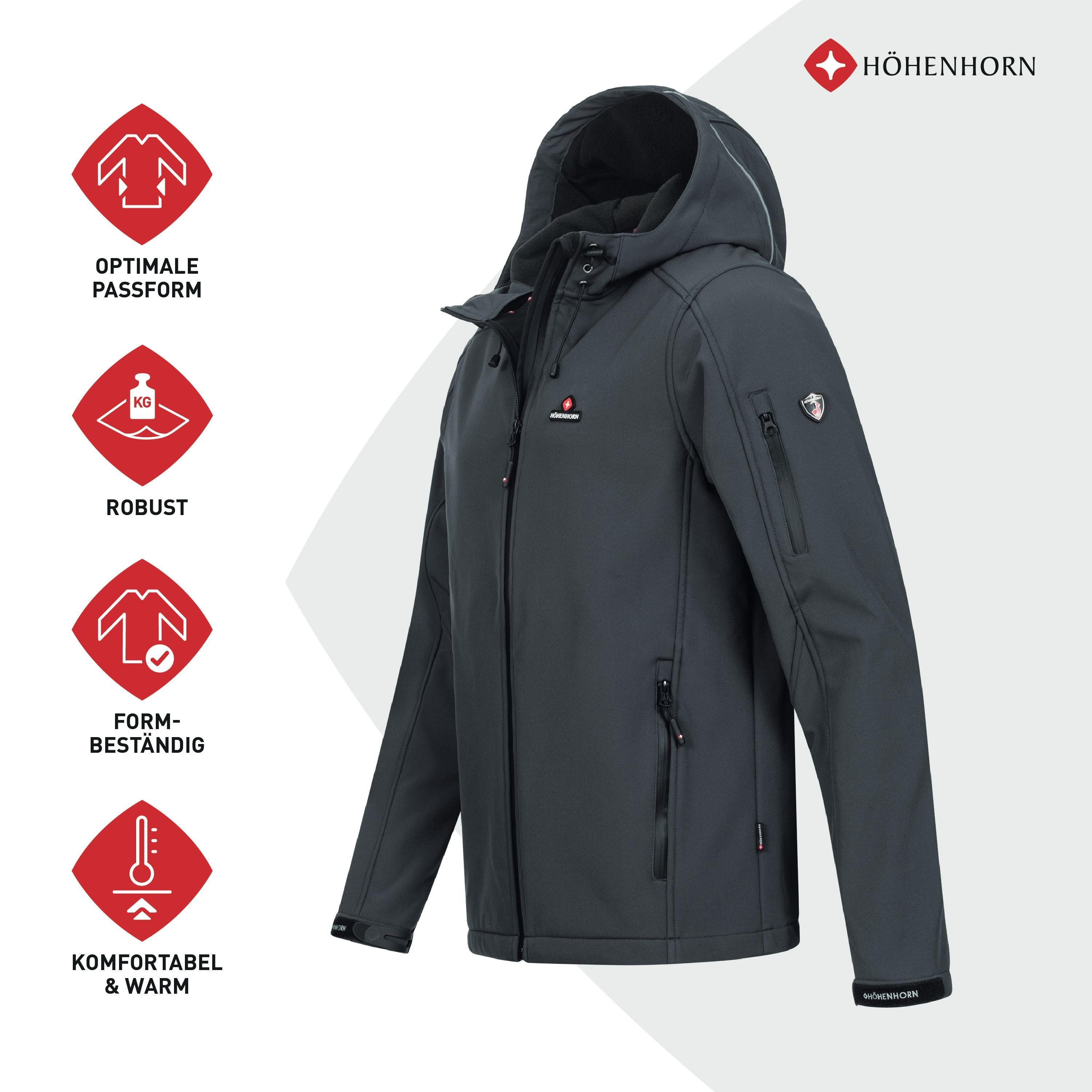 Höhenhorn Softshelljacke Altus Herren Softshell Jacke für Männer Outdoor Fu günstig online kaufen
