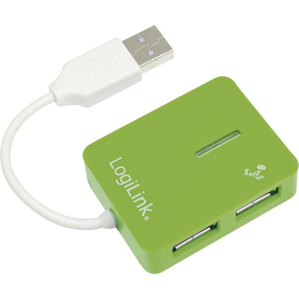 USB-Verteiler LogiLink UA0138 4 Port USB 2.0-Hub Grün