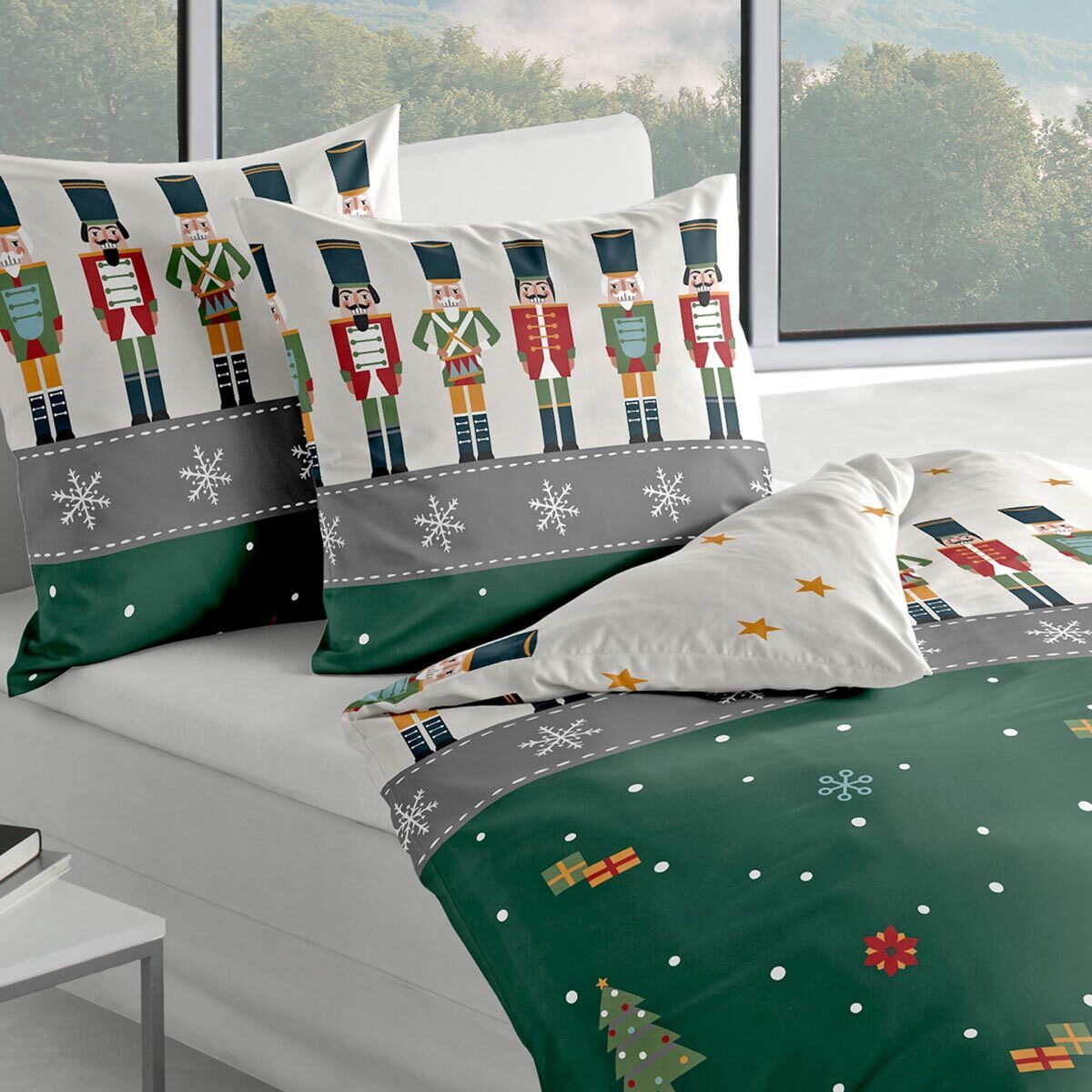 TRAUMSCHLAF Bettwäsche Nussknacker, Biber, 2 teilig, Winterbettwäsche in wa günstig online kaufen