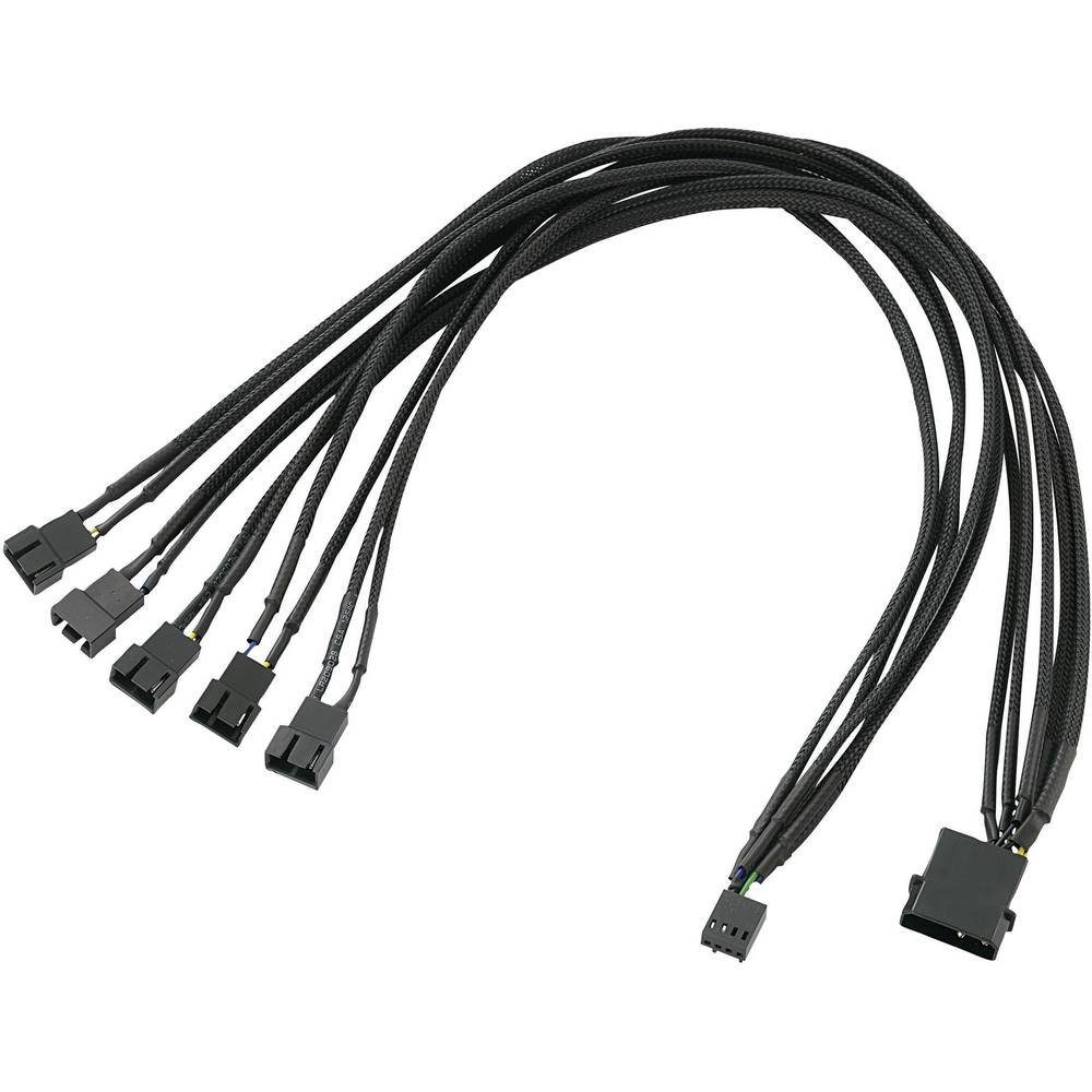 5 Port Lüfter- 4pol. 45 cm Computer-Kabel