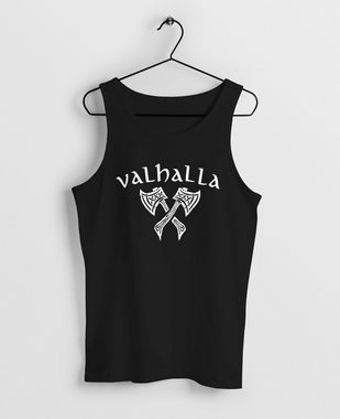 Neverless Tanktop Herren Tank-Top Valhalla Viking Axt Nordische Mythologie Odin Muskelshirt Muscle Shirt Neverless® mit Print