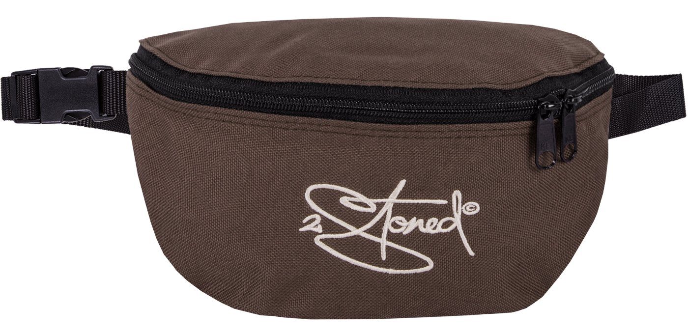 2Stoned Bauchtasche Hüfttasche Classic mit Stick für Erwachsene und Kinder, mit Reißverschlussfach auf der Rückseite Braun