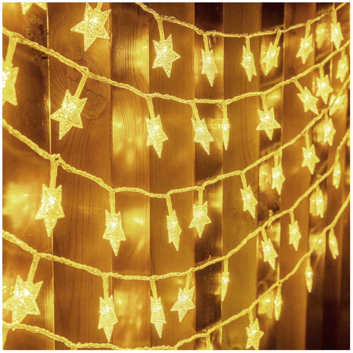 Qualra LED-Lichterkette 20/30/40LED Stern Lichter Kette 8 Beleuchtungsmodi günstig online kaufen