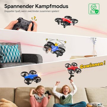 Tomzon mini Drohne für Kinder Anfänger RC Quadrocopter Drohne (mit 24min Lange Flugzeit Kampfdrohne mit 360° Propellerschutz Flugzeug)