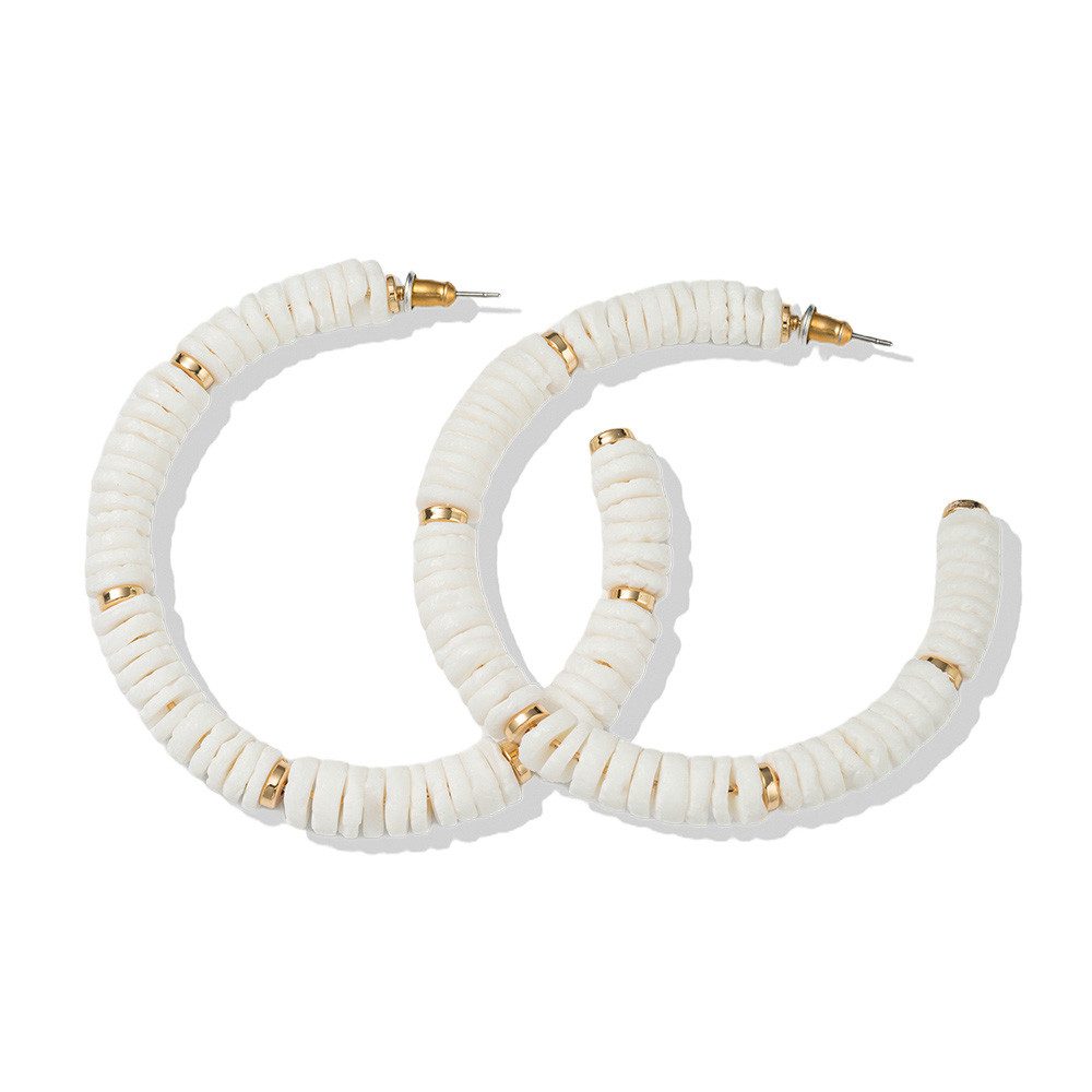 Firetti Paar Creolen Schmuck Geschenk Kupfer Ohrschmuck Ohrringe, Made in Germany - mit Muschelperle