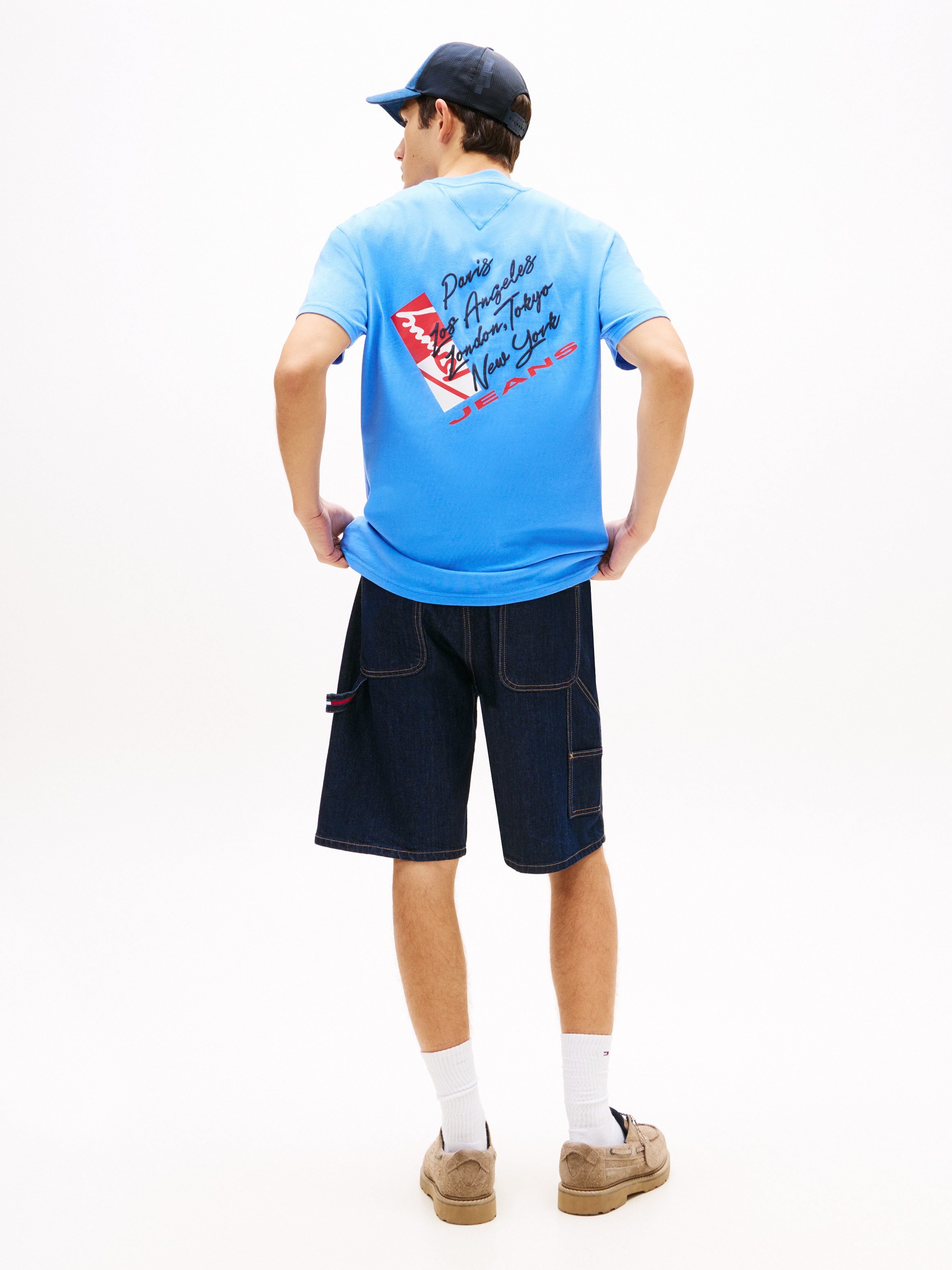 Tommy Jeans T-Shirt TJM REGULAR FIT SIGN SHIFT mit Label-Print, Baumwoll-Jersey – Bild 5 von 5
