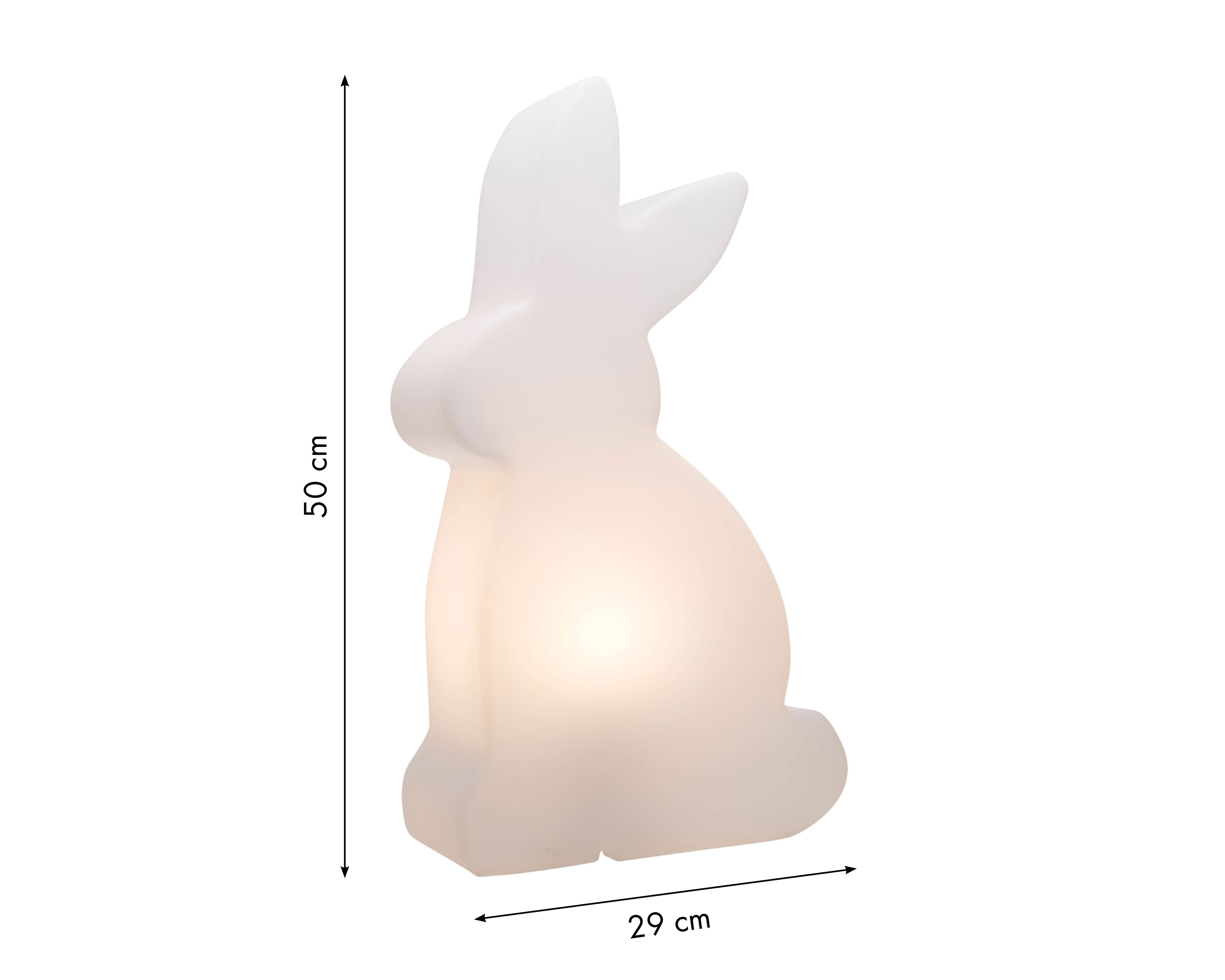 8 seasons design LED Dekofigur Shining Rabbit, Dekolampe für außen (Garten, Terrasse), Osterdeko, LED fest integriert, warmweißes Licht, Solarpanel, Dämmerungssensor, Solarlampe - Solar Osterhase Deko Hase