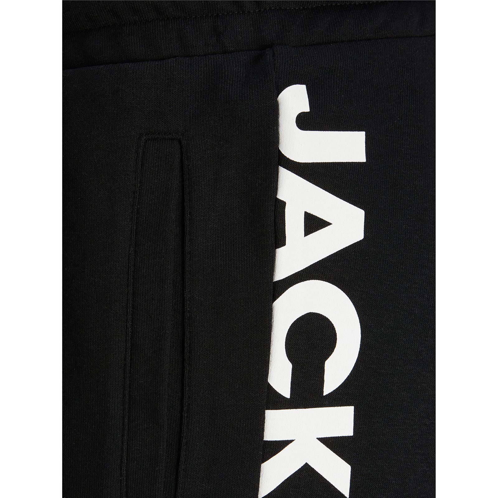 Jack Jones Shorts Jones seitlich Sweatshorts & Größen & Jack Große schwarz Logoprint