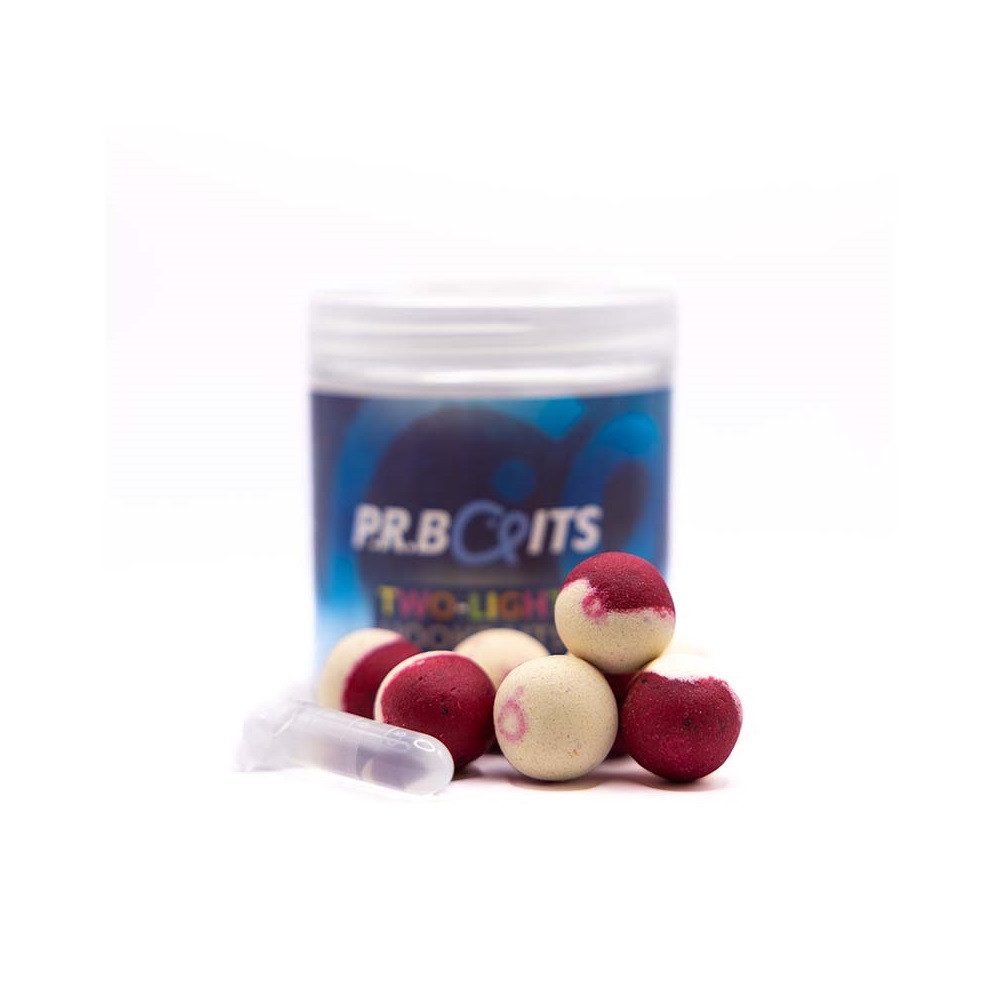 P.R. Baits Kunstköder Two-Light Hookbaits – Pink Zing 20mm Boilies - Karpfen Köder, Hauseigener Fluoro Pop Up Mix