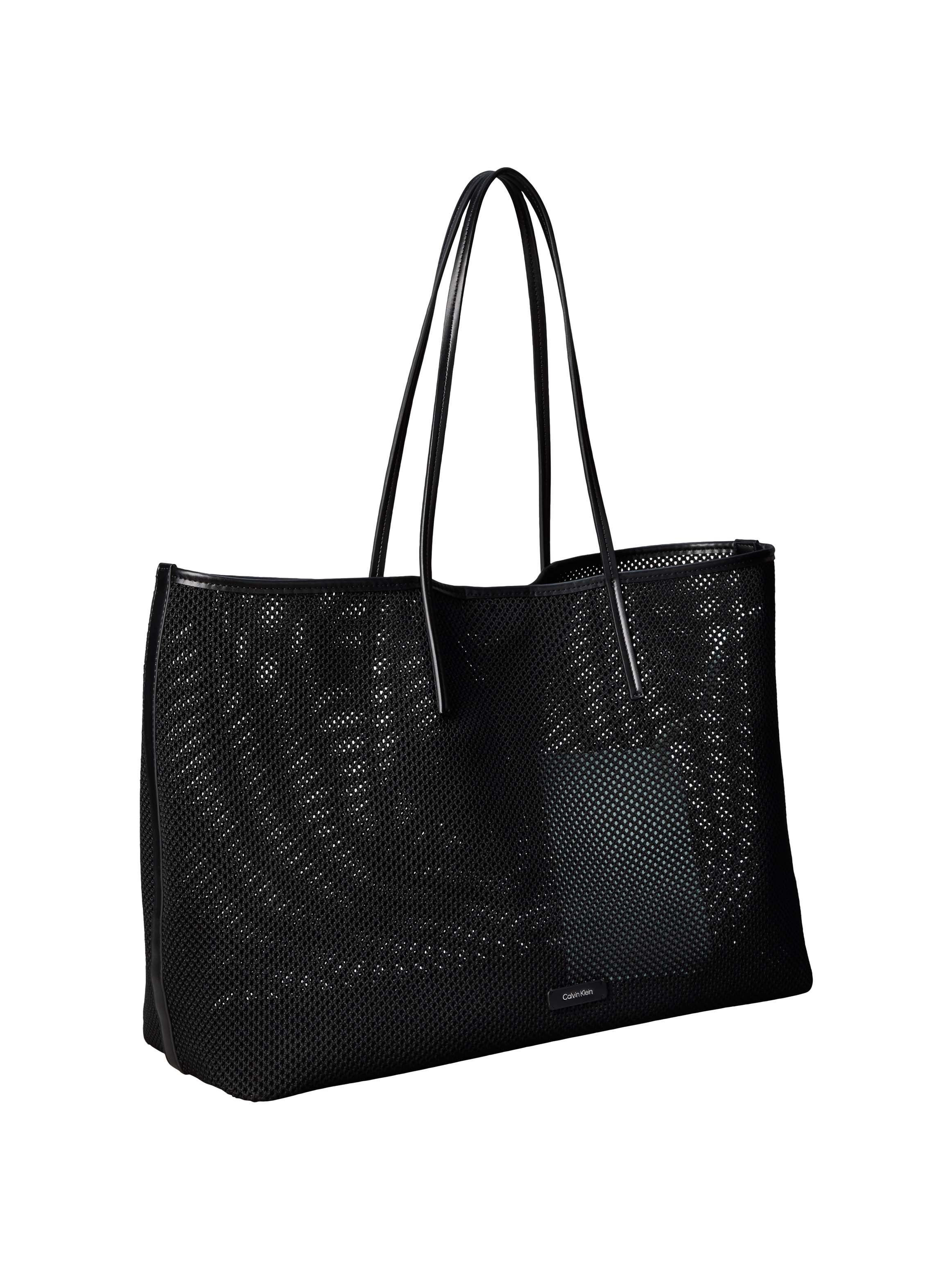 Calvin Klein Tragetasche EMBLEM MESH XL TOTE, Umhängetasche, Schultertasche mit Logoschriftzug