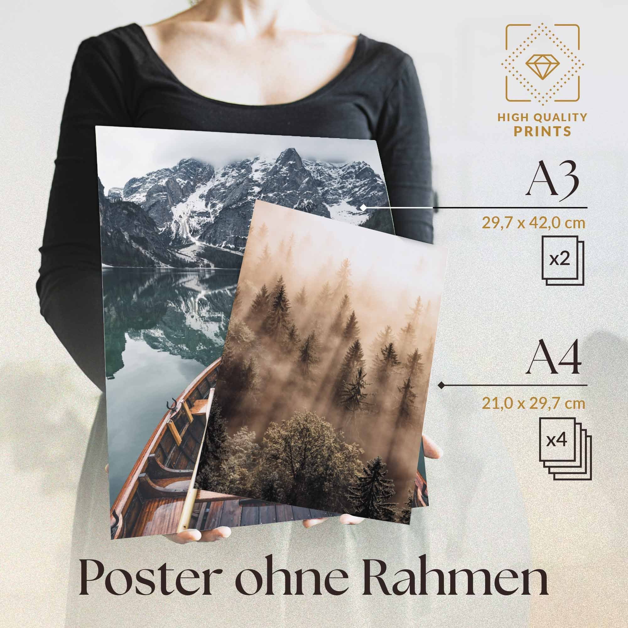 See Deko, Pragser Pampas, DINA3 DINA4, & als Landschaften Poster Set Bilder Wohnzimmer Heimlich