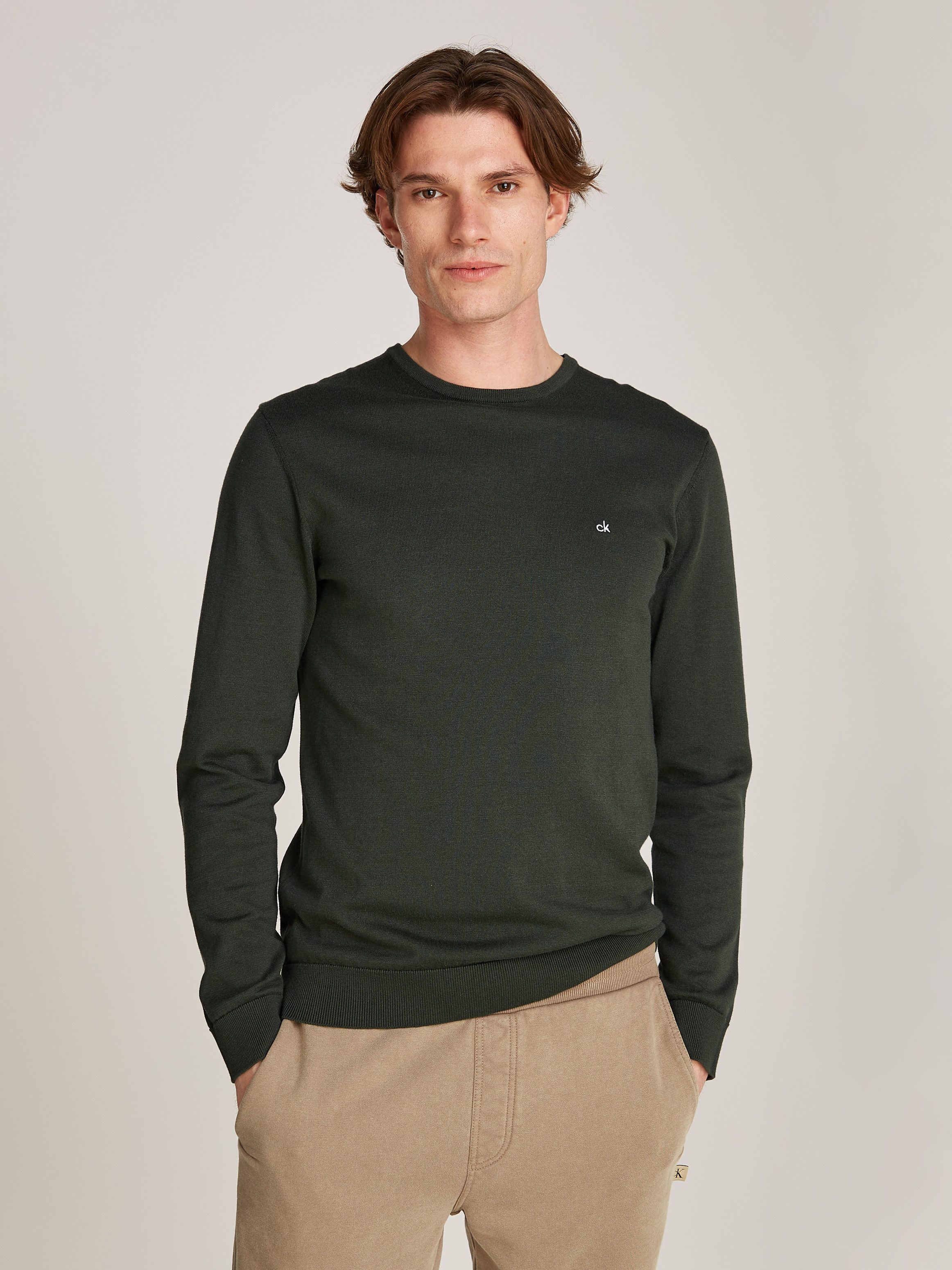 Calvin Klein Rundhalspullover COTTON SILK BLEND günstig online kaufen