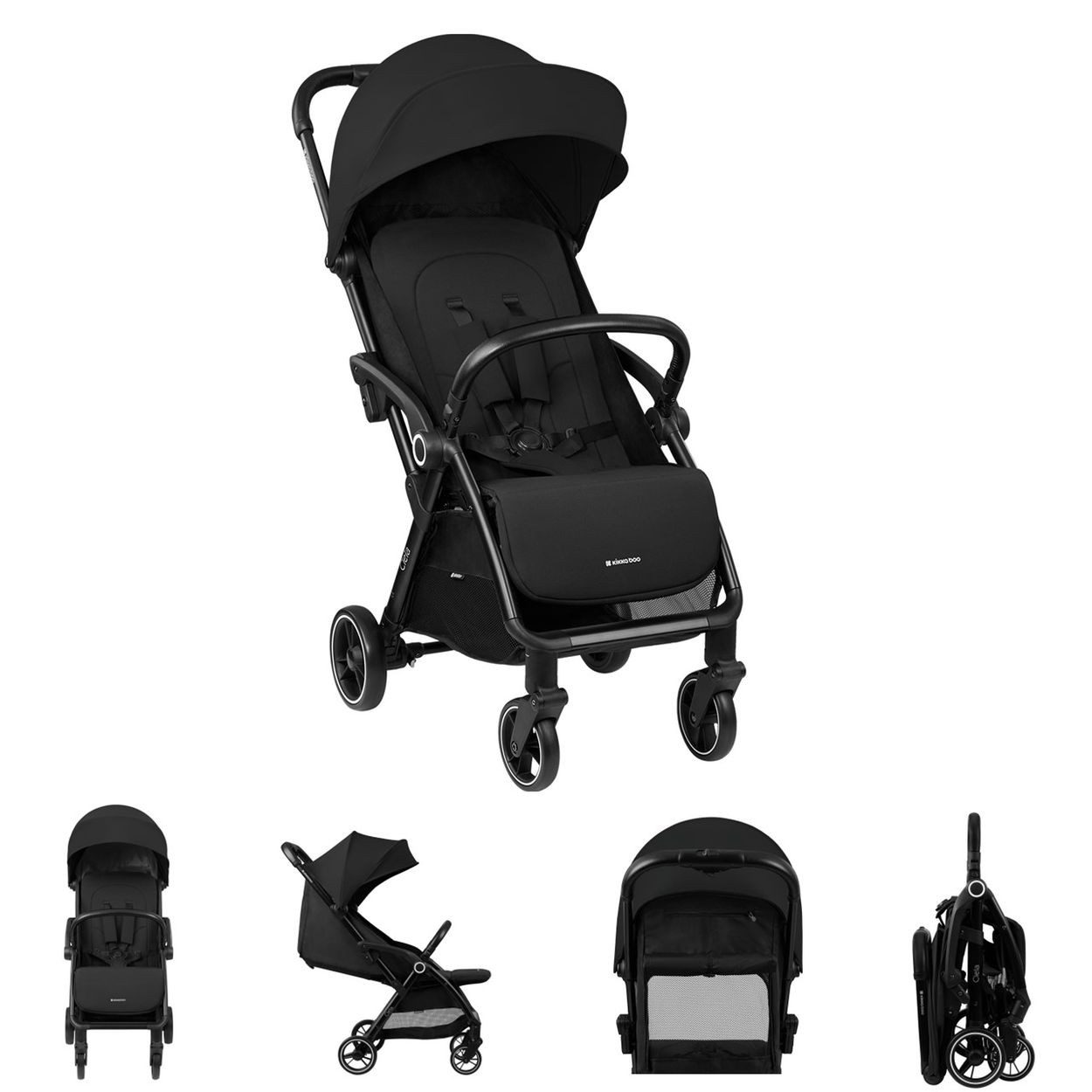 Kikkaboo Kinder-Buggy Kinderwagen, Buggy Ciela 22 kg, faltbar 360-Grad-Drehung Vorderräder Gurt