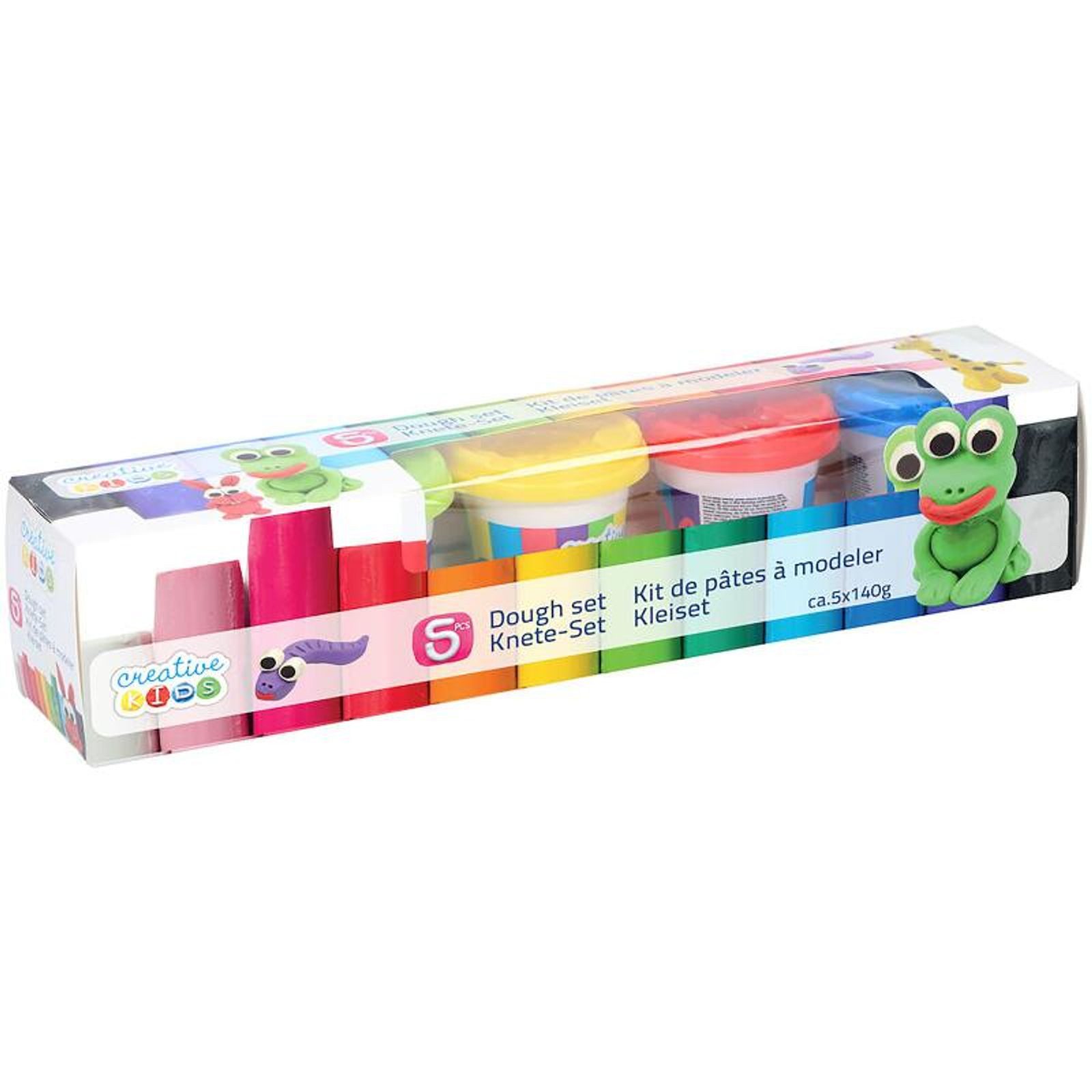 EDCO Knete 12x 5er Set Knete für Kinder á 140g = 8,4kg Großpackung Kreativität