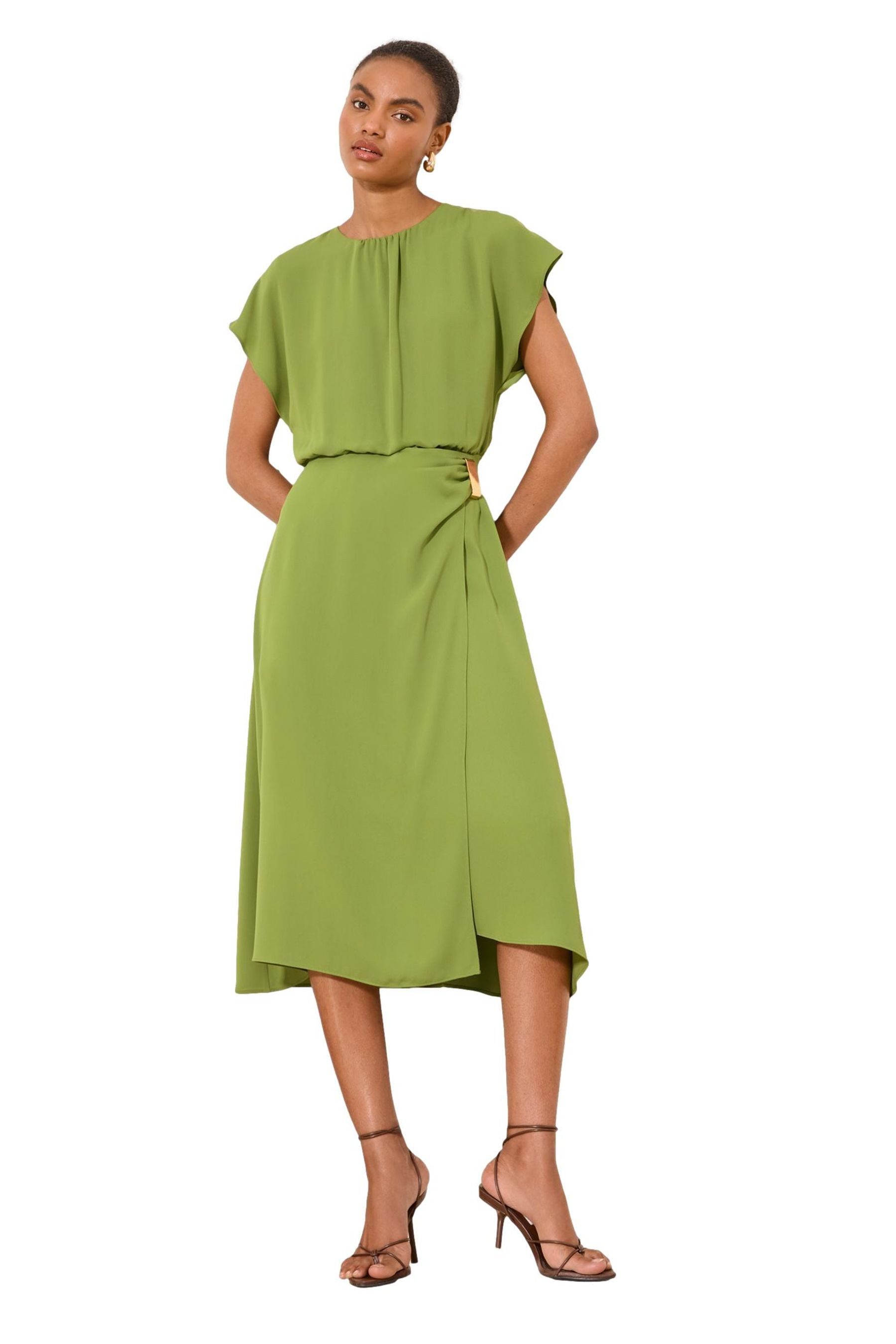 Midikleid Lipsy Kurzärmeliges Blousonkleid in Midilänge