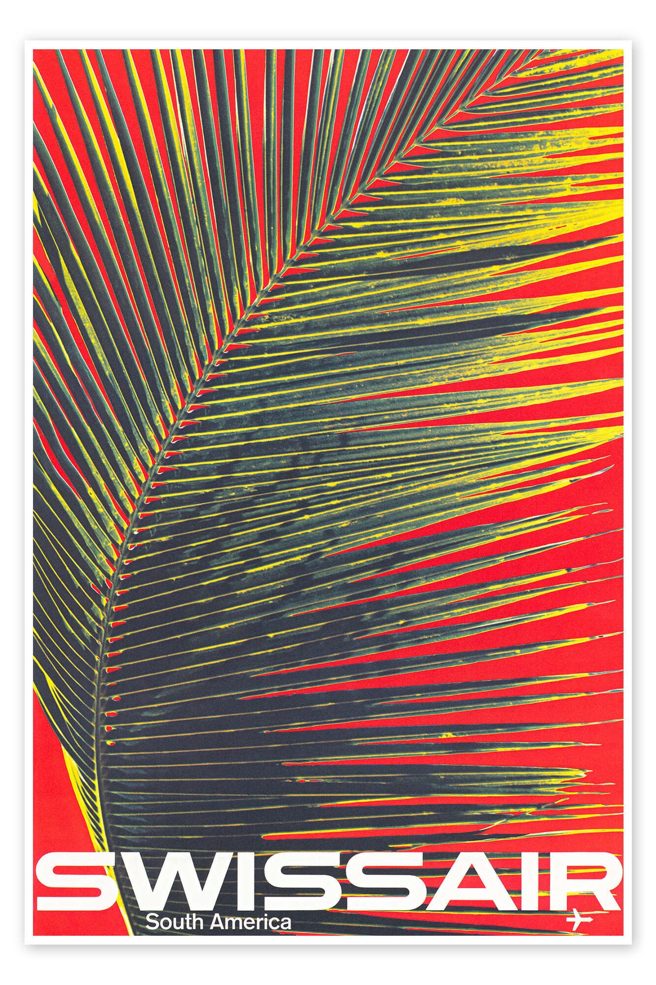 Posterlounge Wandbild Swissair, Vintage Travel Collection, erhältlich als Poster, Leinwandbild, Wandsticker oder Acrylglasbild