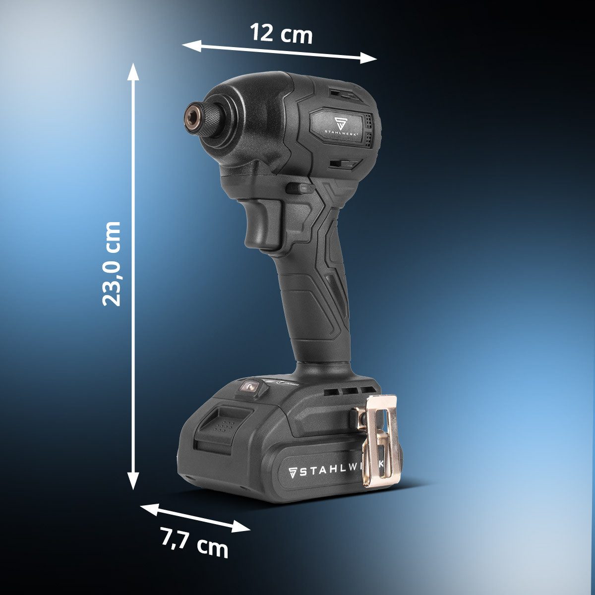 STAHLWERK Akku-Schlagschrauber 20 V Akku Drehschlagschrauber 190 Nm 3200 U/min Brushless-Technologie – Bild 4 von 5