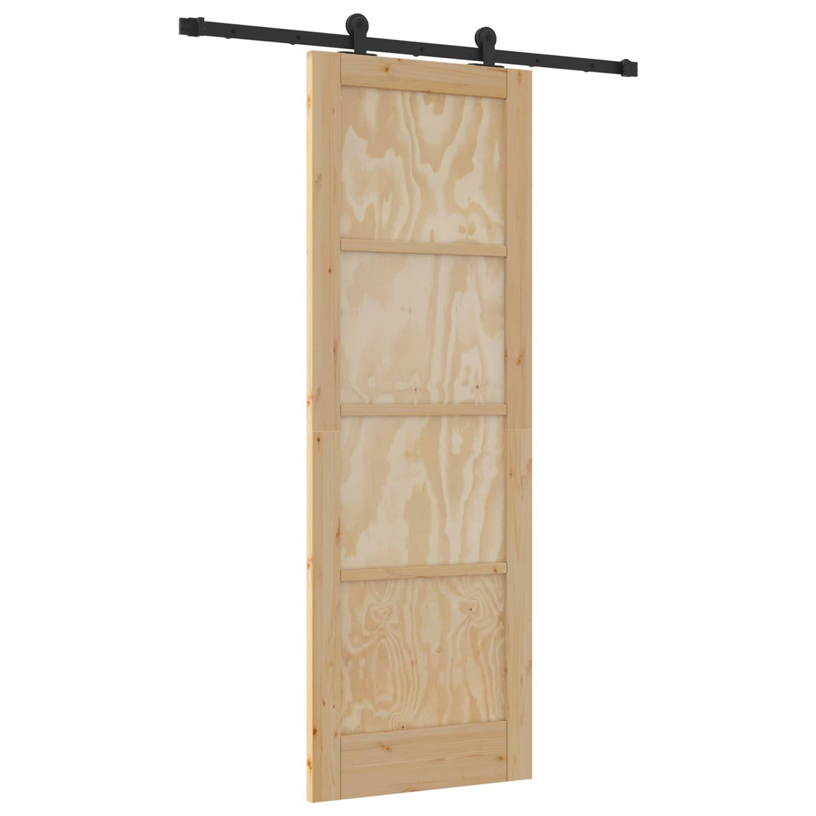 vidaXL Haustür Schiebetür ORKDAL 73,5 x 211 cm Massives Kiefernholz Natur (1-St)