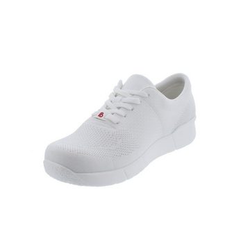 BERKEMANN Linus Sneaker, reinweiß, Comfort Knit, Wechselfußbett, Weite H 5902-0 Schnürschuh