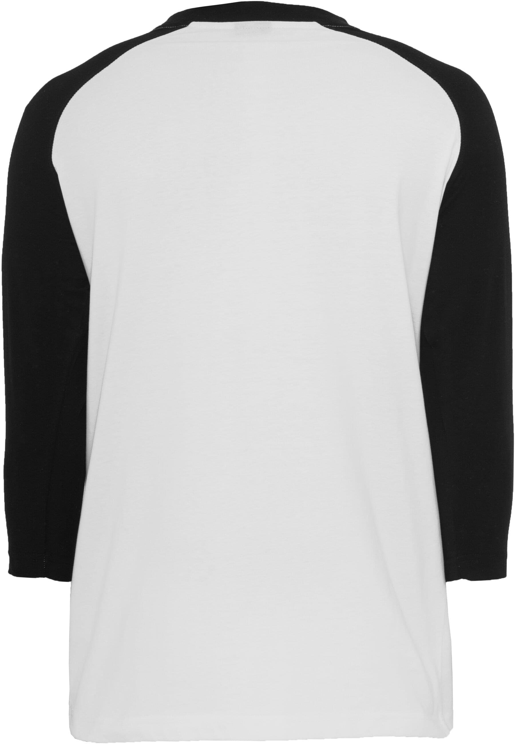 URBAN CLASSICS T-Shirt Sleeve 3/4 Tee Contrast Herren white/black (1-tlg) Raglan