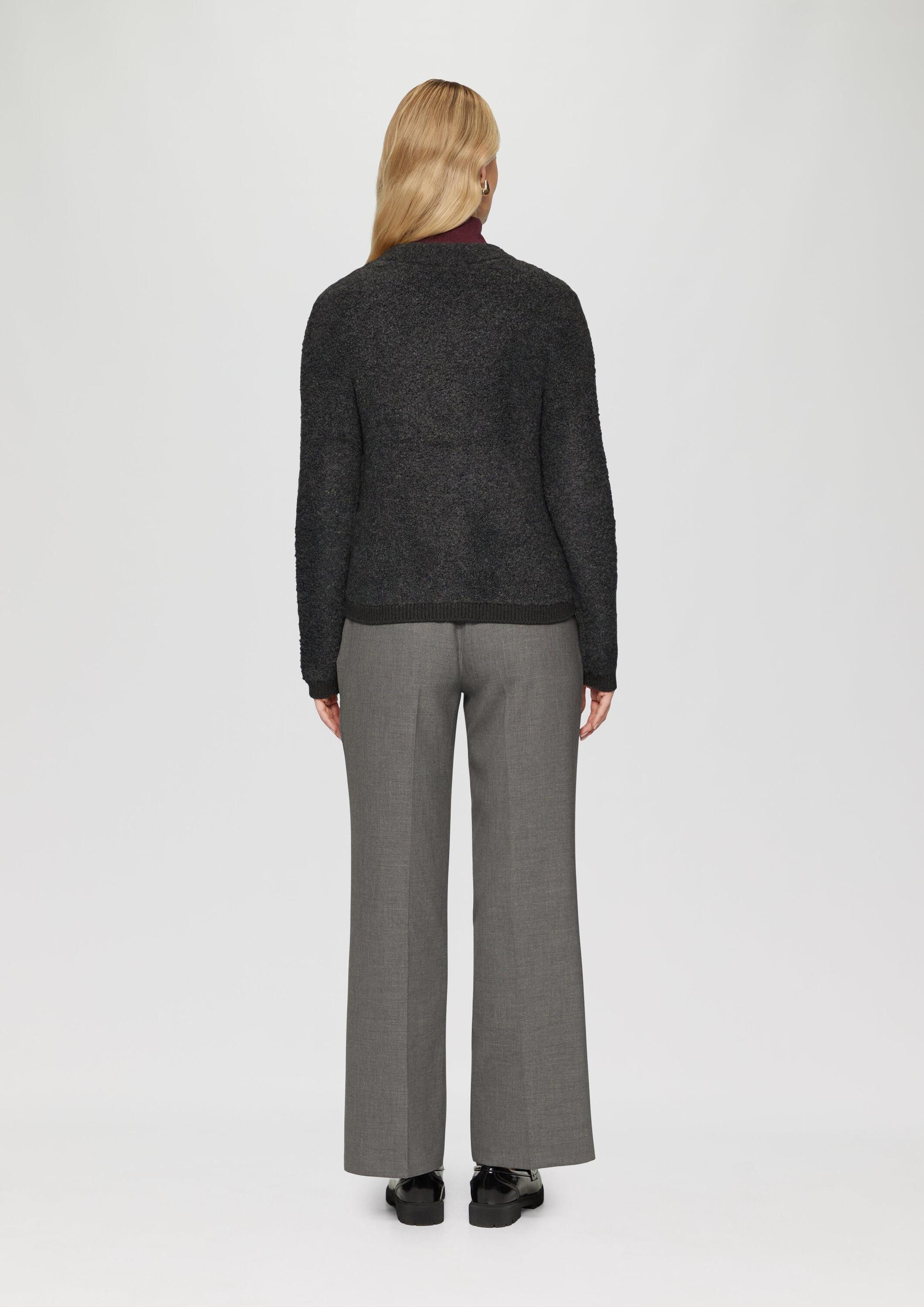s.Oliver Cardigan Strickjacke Strickjacke aus Bouclé im Wollmix