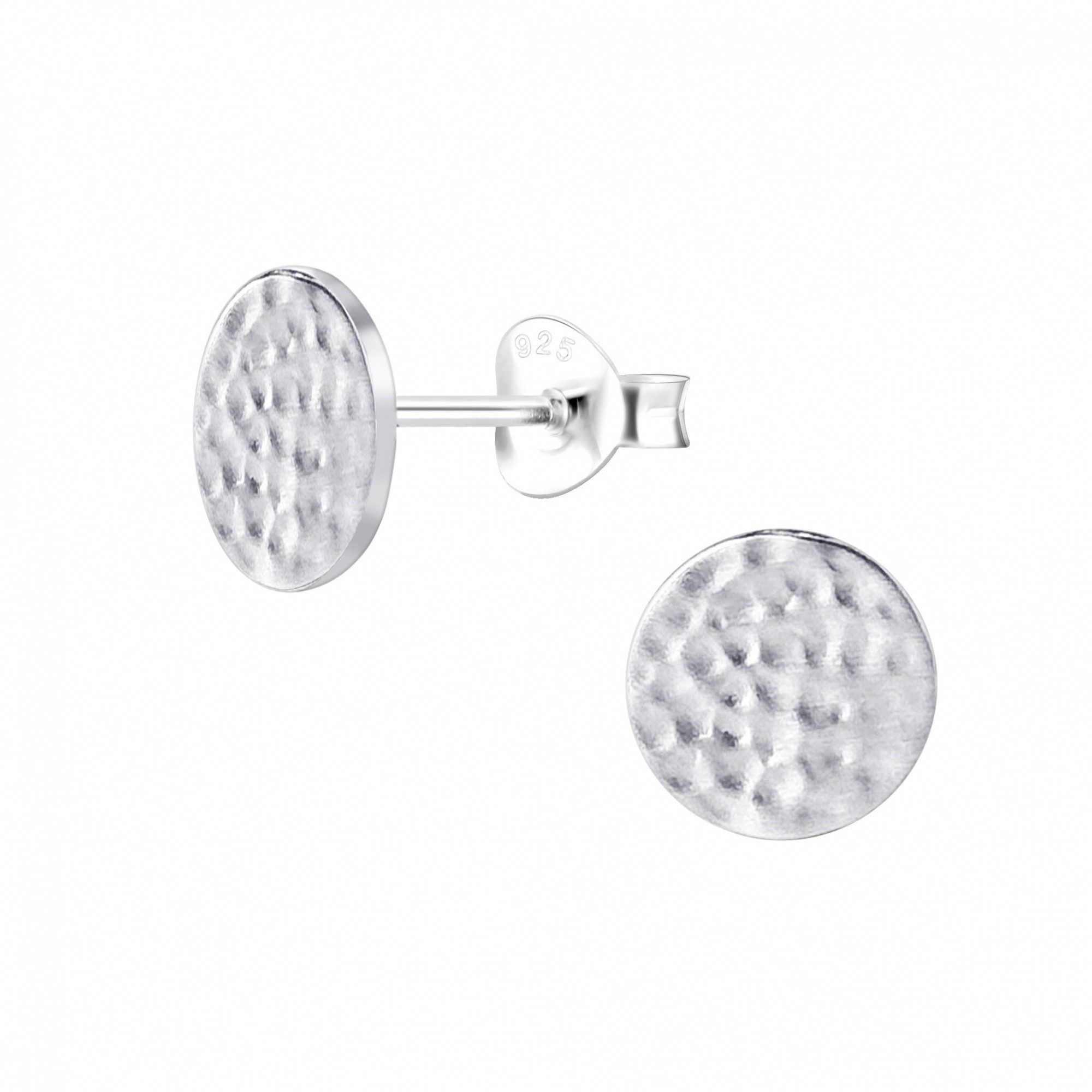 ALEXANDER YORK Paar Ohrstecker PLÄTTCHEN rund gehämmert, 2-tlg., 925 Sterli günstig online kaufen