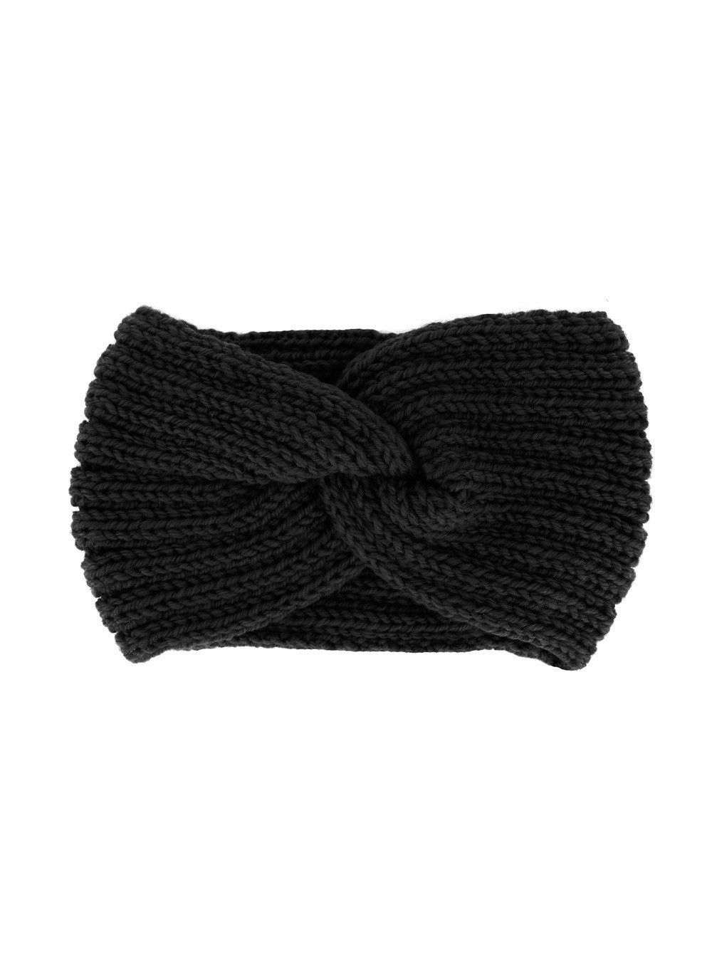 axy Haarband Damen Strick Stirnband mit Twist Knoten, Strick Winter Stirnband Hairband