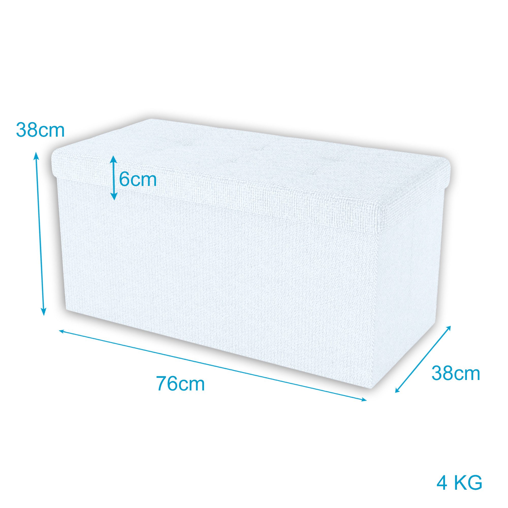 Intirilife Sitzhocker (Sitzwürfel mit Stauraum 76x38x38 günstig online kaufen